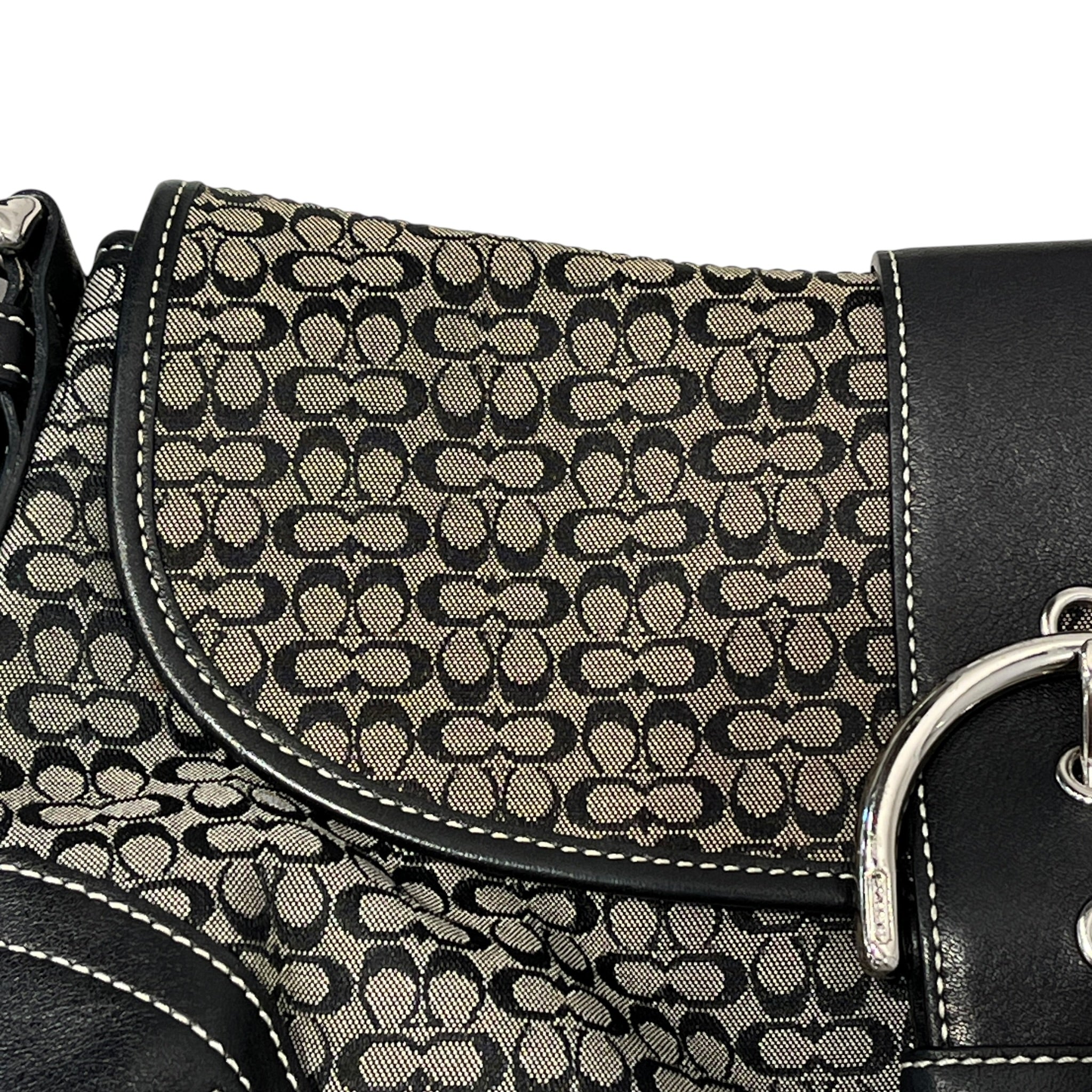 COACH/Vintage/Hand Bag/Monogram/Leather/BLK/6808 Soho Signature Flap 2004 view 4