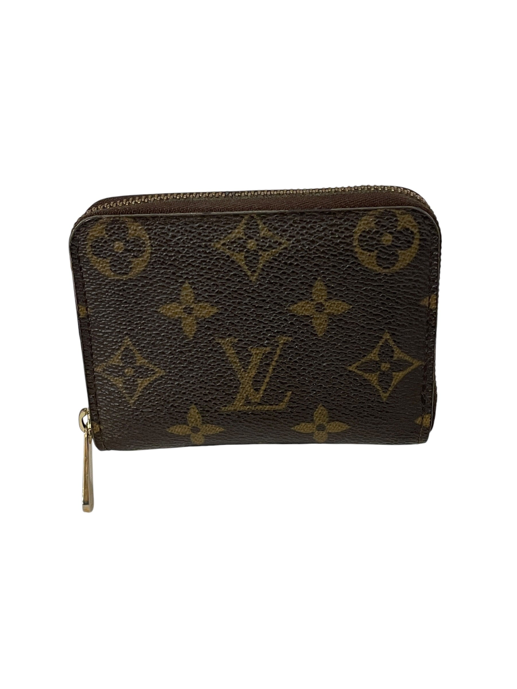 LOUIS VUITTON/Coin Wallet/Monogram/Leather/BRW/L's/Zippy Wallet view 1