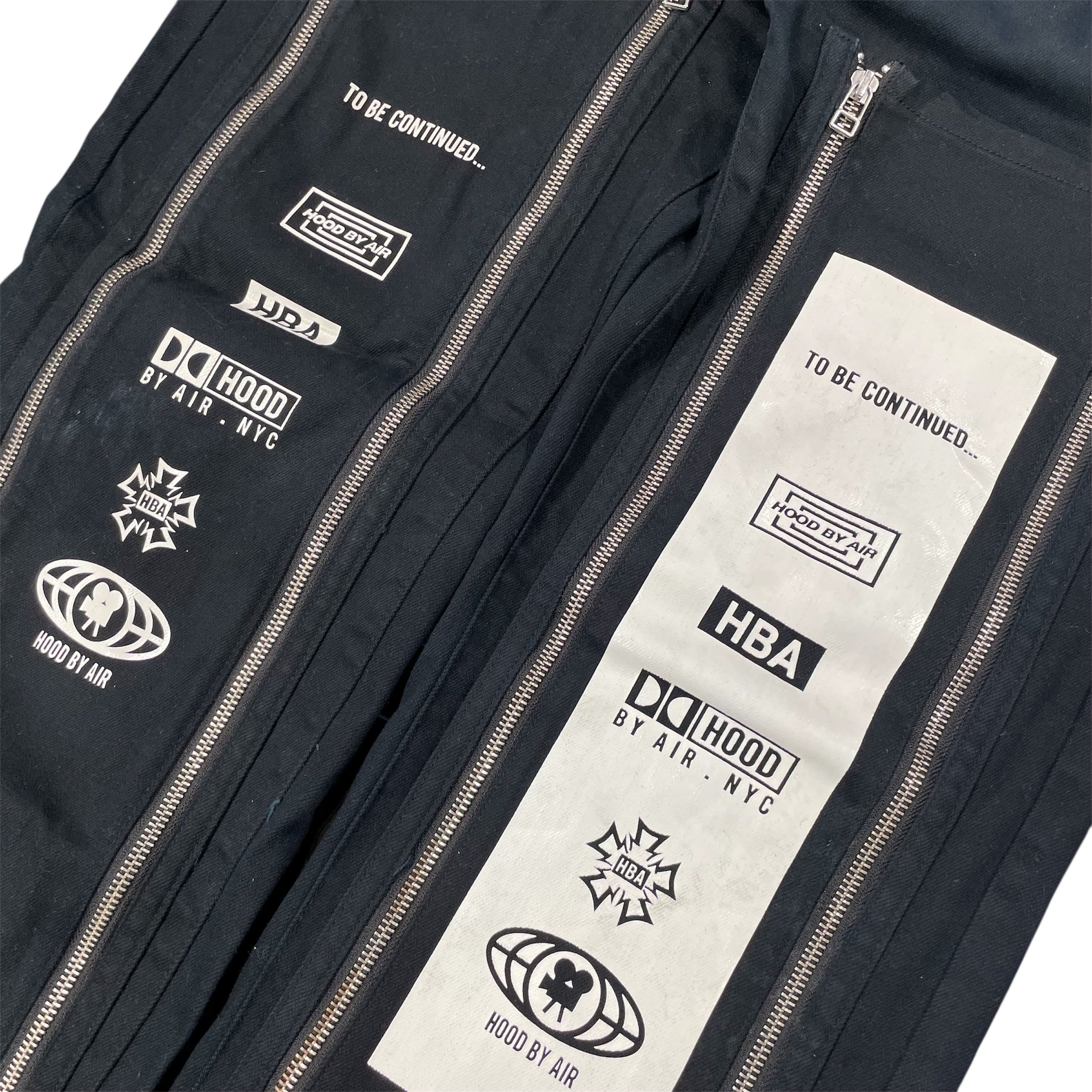 HOOD BY AIR./Straight Pants/34/Cotton/BLK/Button Fly/ZIPPER KNEE/ BONDAGE PANTS view 3