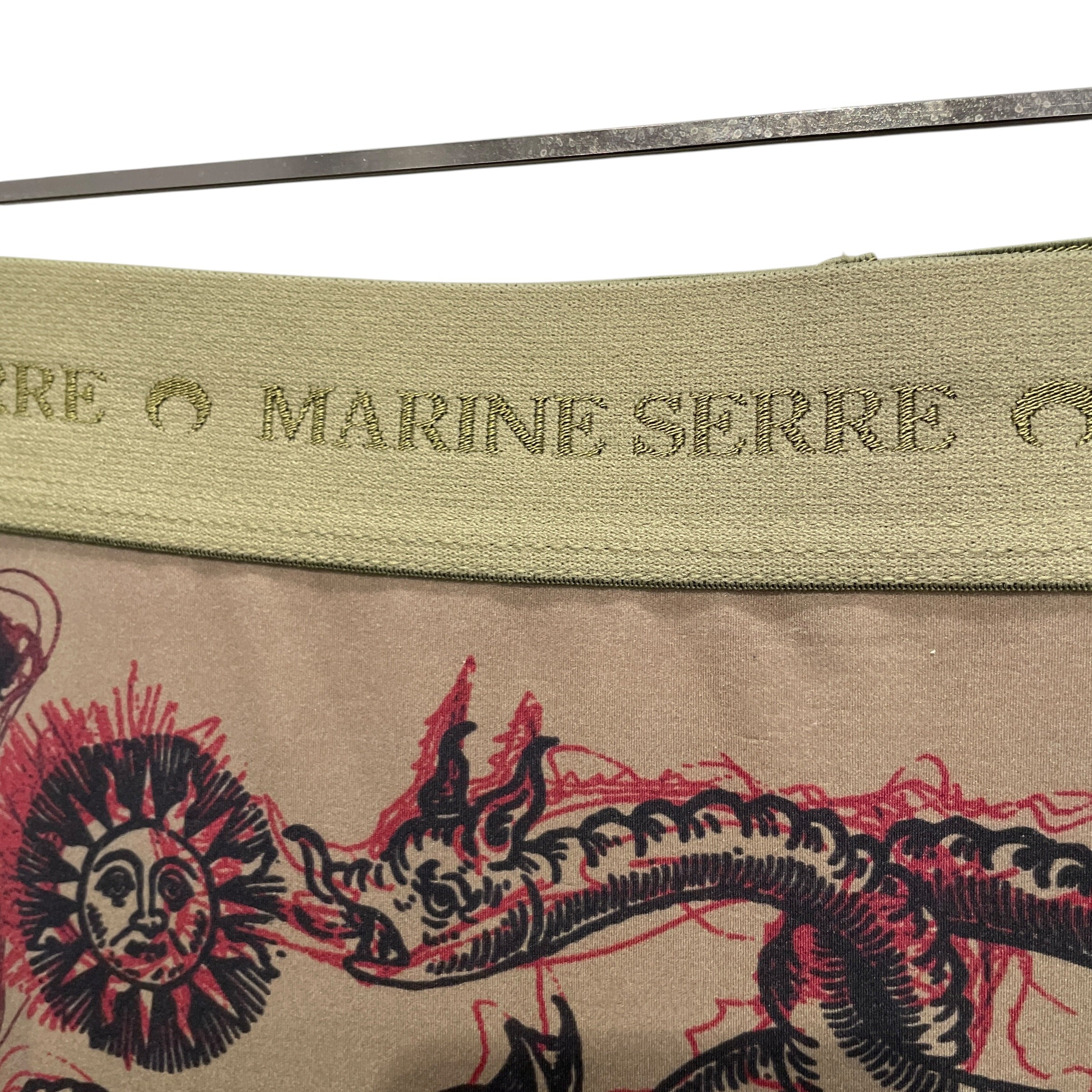 MARINE SERRE/Bottoms/L/All Over Print/Polyester/GRN/leggings/RED TATTOO PRINT view 6