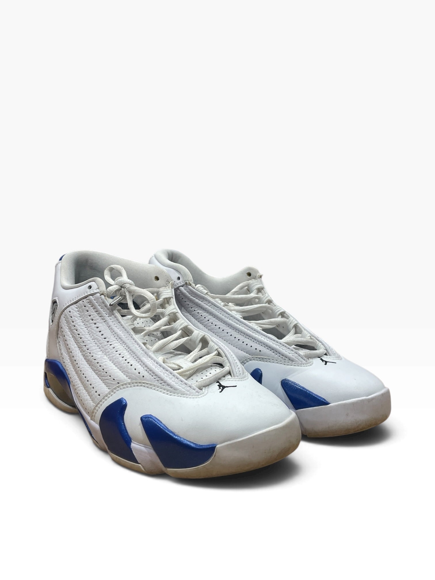 JORDAN BRAND/Low-Sneakers/US 8.5/Leather/WHT/RETRO 14 LOW view 1