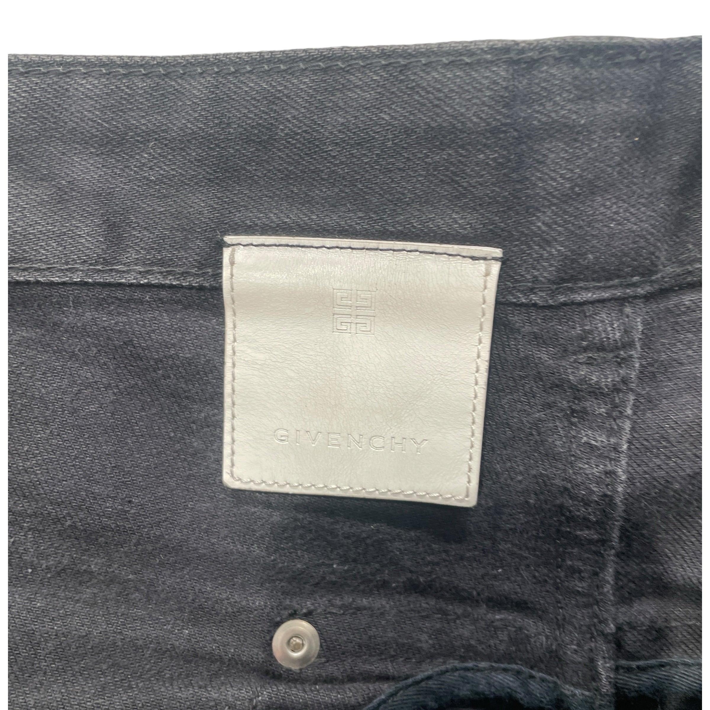 GIVENCHY/Straight Pants/34/Denim/WHT/Button Fly/SS21 CRACKED PAINT WAX JEAN view 3