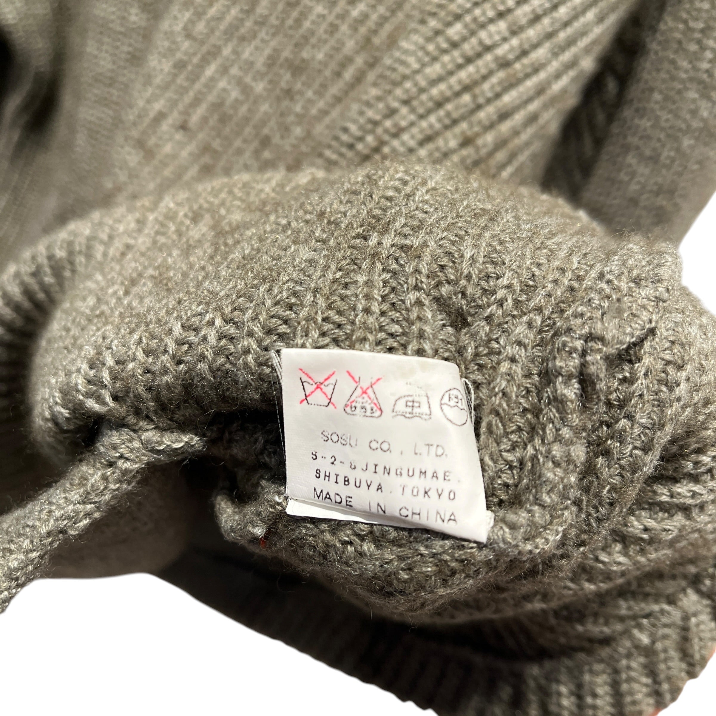 MIHARA YASUHIRO/Sweater/M/Acrylic/GRY/ASYMETRICAL KNIT SWEATER view 4