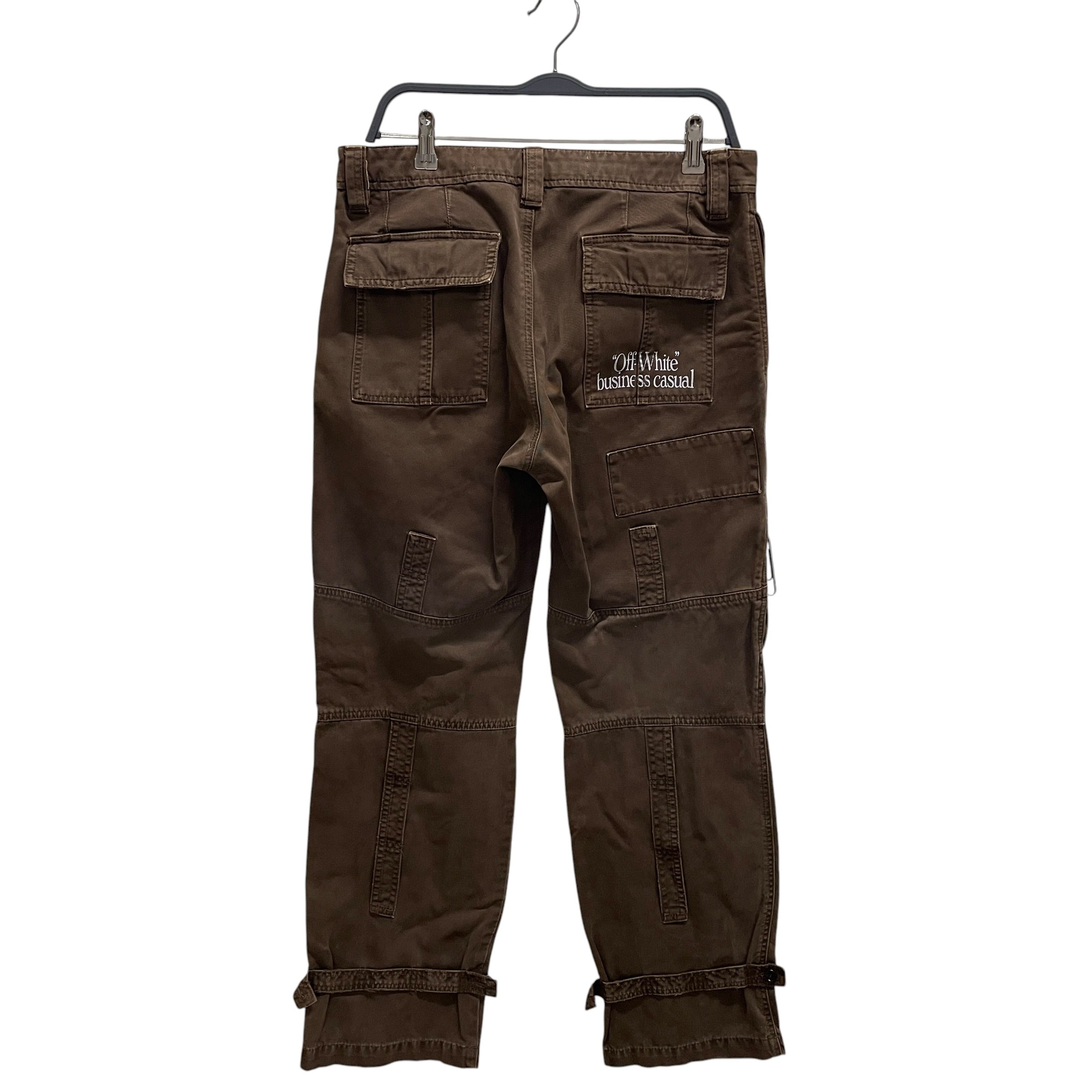 OFF-WHITE/Pants/32/Cotton/BRW/OFF(CROSS)/CRGO PNT/WHT STCH view 2