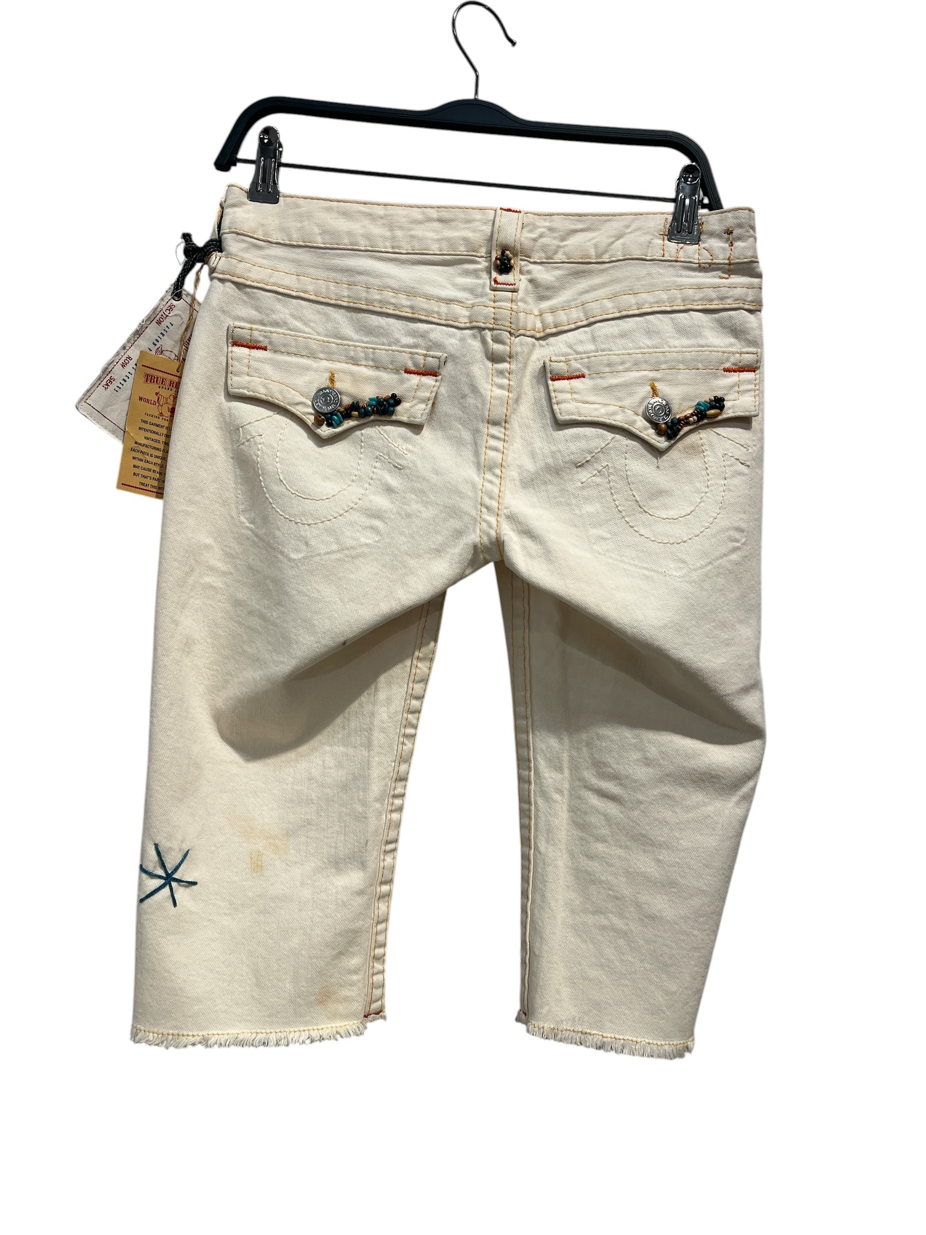TRUE RELIGION/Shorts/29/Cotton/CRM/COLOR BEADED POCKETS view 2