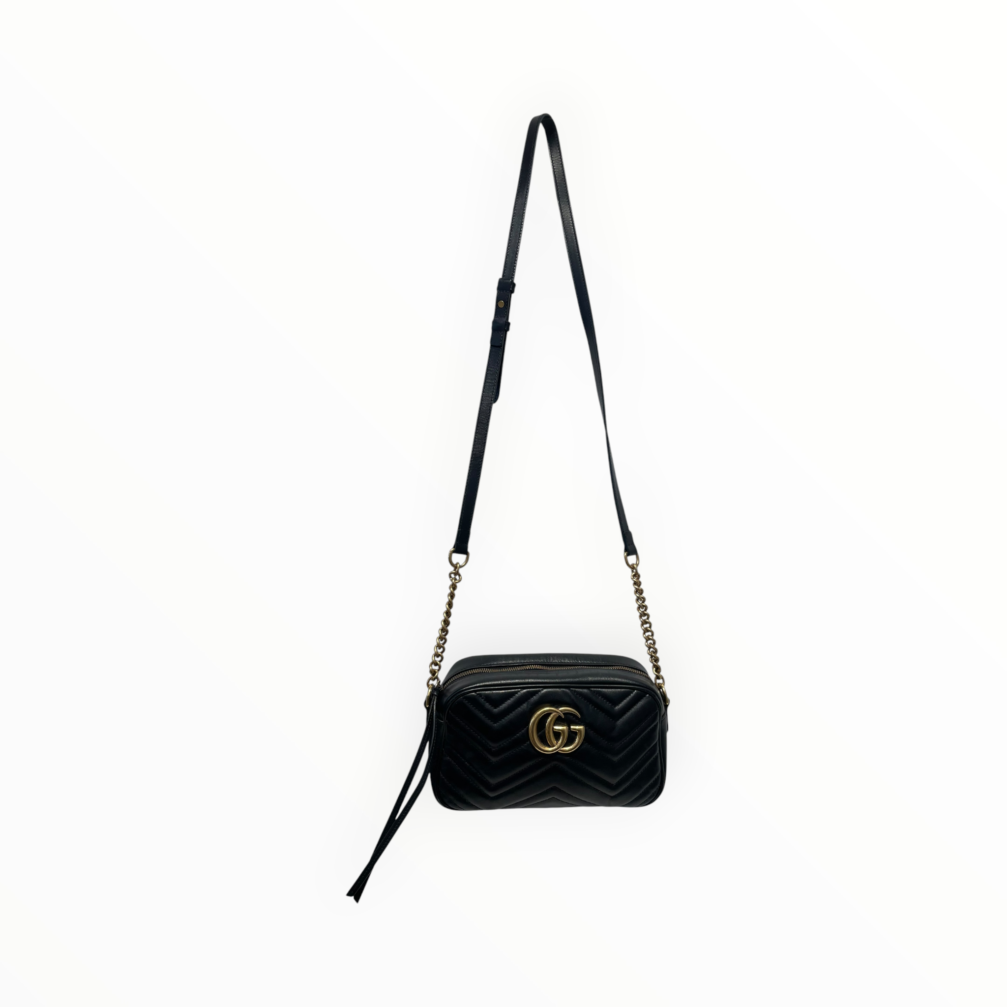 GUCCI/Hand Bag/Leather/BLK/Marmot Small view 1
