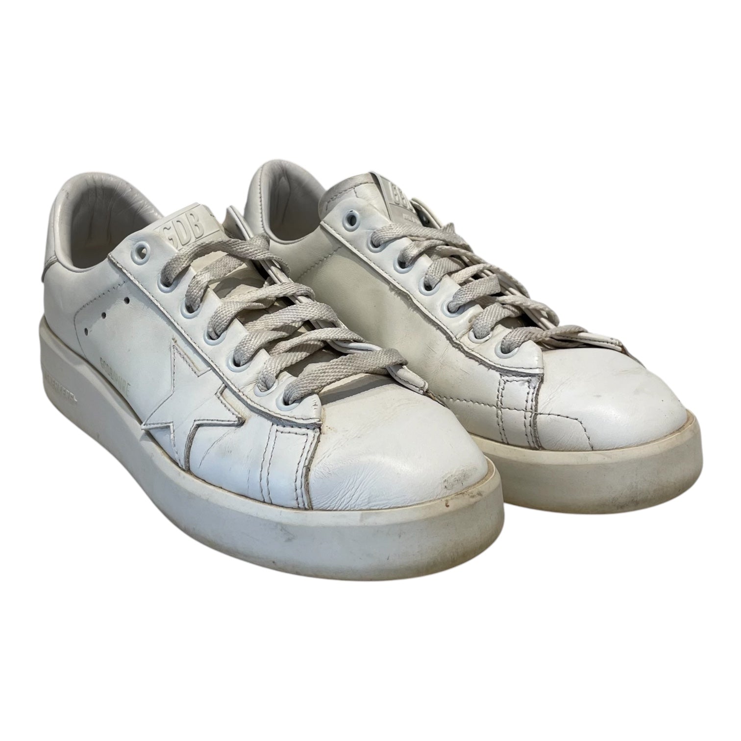 GOLDEN GOOSE/Low-Sneakers/US 7.5/Leather/WHT/PURE-STAR LOW TOP SNEAKS view 1