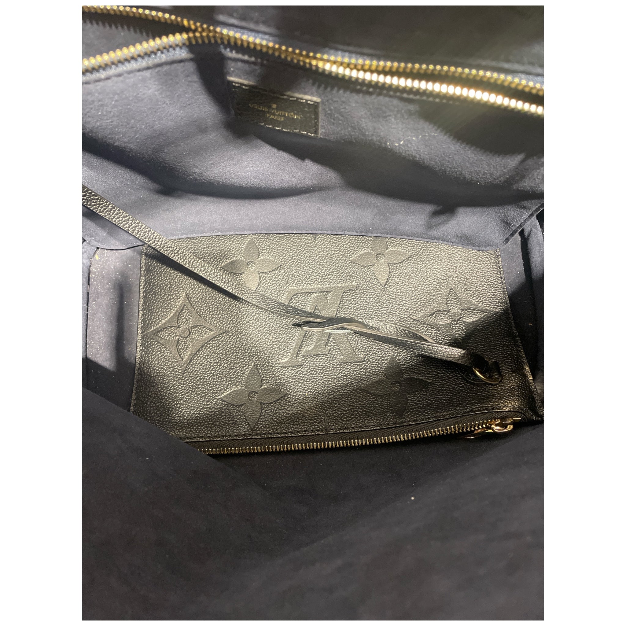 LOUIS VUITTON/Tote Bag/Monogram/Leather/BLK/Empriente Neverfull MM view 3