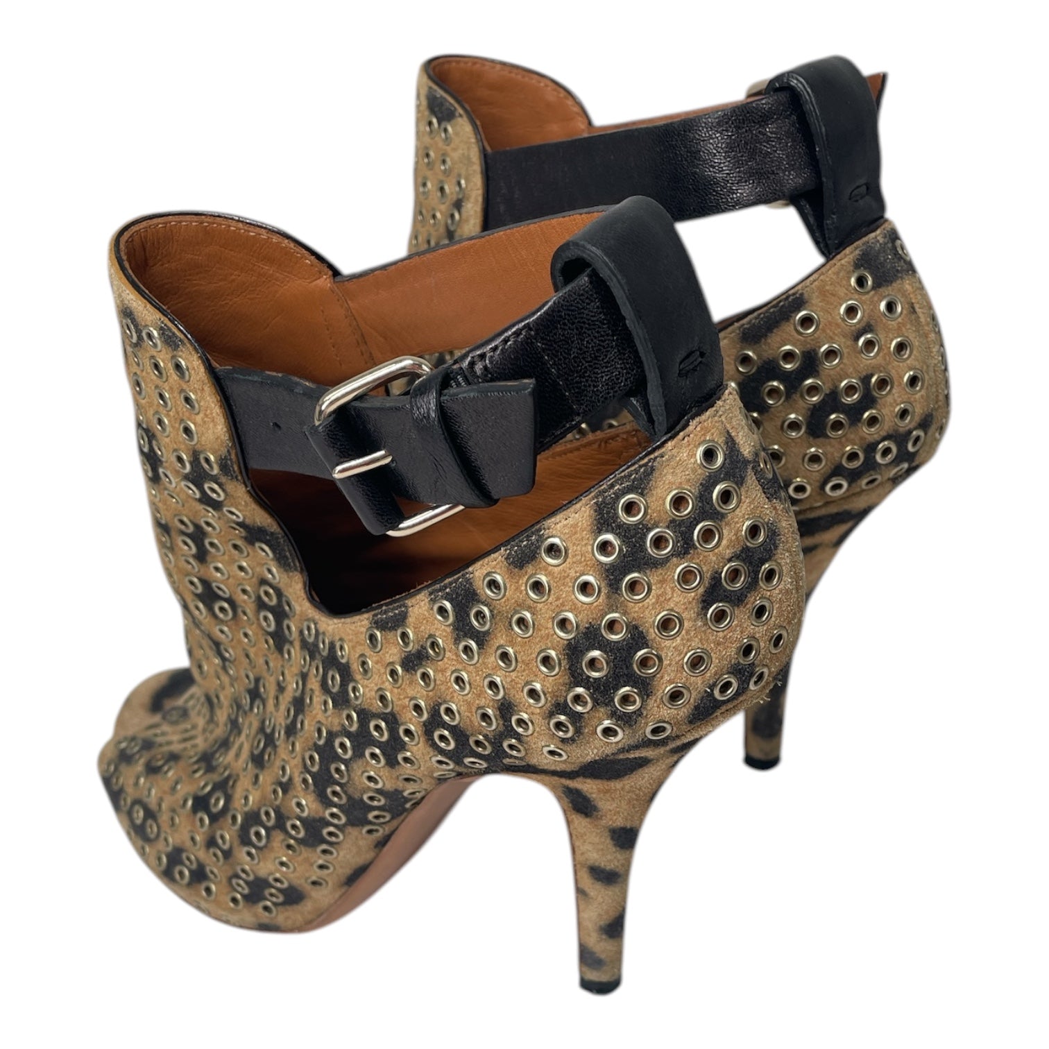 GIVENCHY/Heels/EU 36.5/Animal Pattern/Cotton/BRW/OPEN TOE HEELS view 2