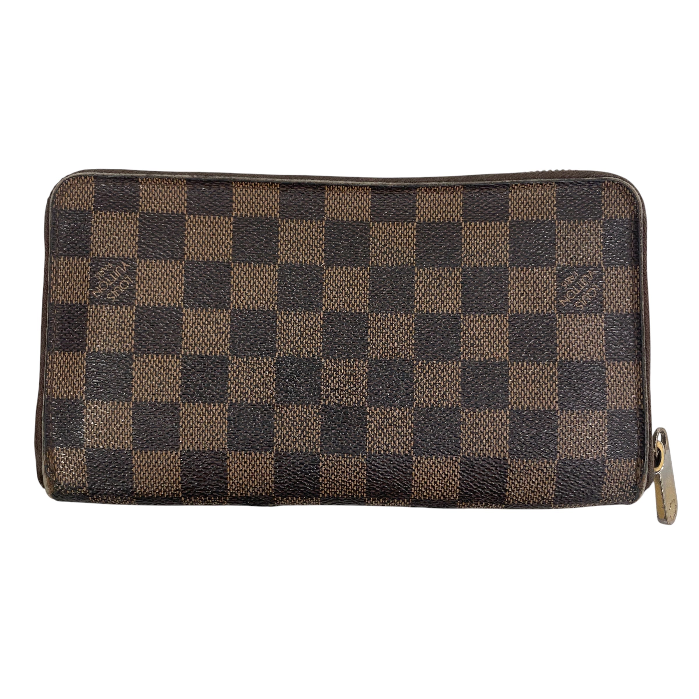 LOUIS VUITTON/Long Wallet/All Over Print/Leather/MLT/L's/damier ebene/red logo in/gld h view 2