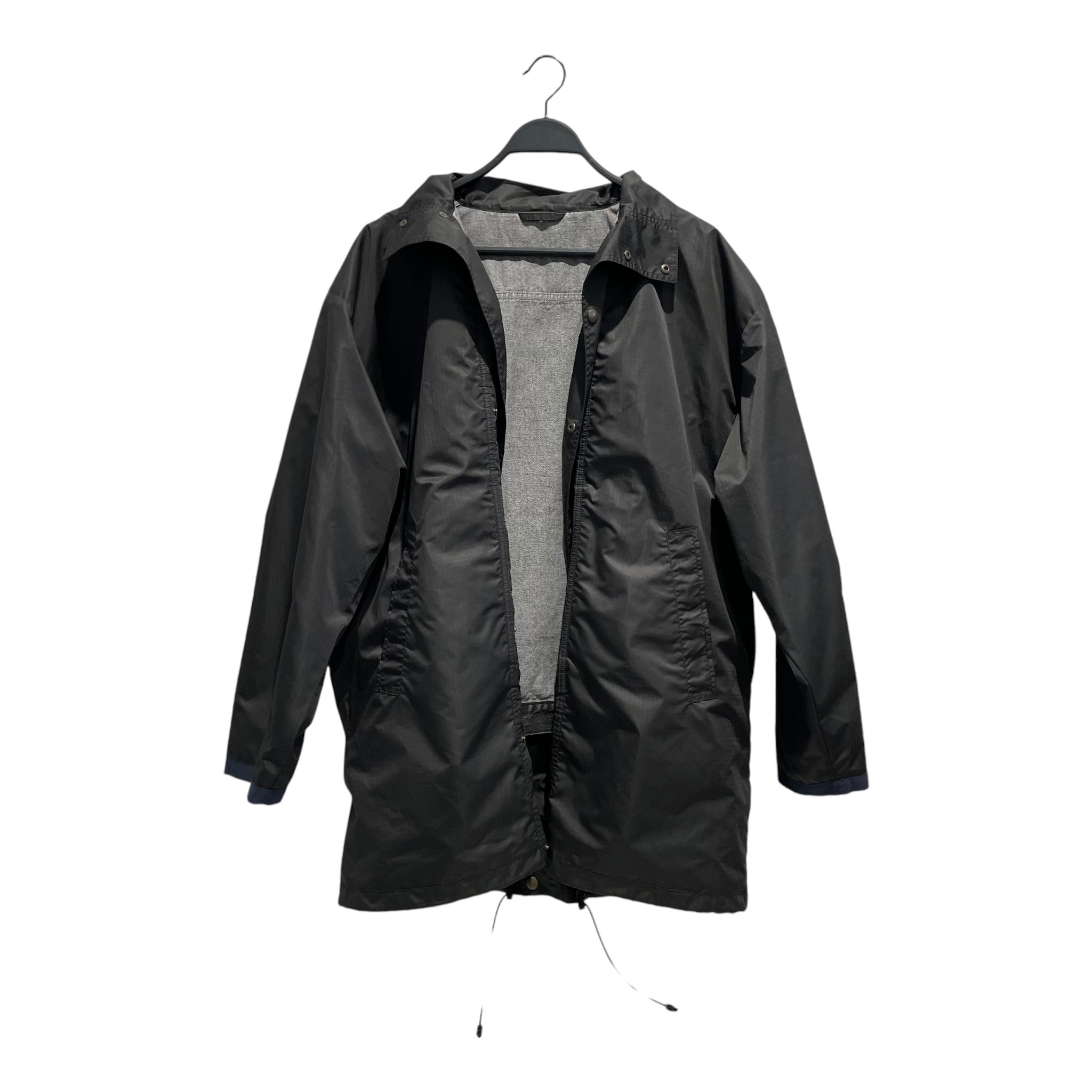 BALENCIAGA/Jacket/38/BLK/REVERSIBLE DENIM VEST/NYLON view 3