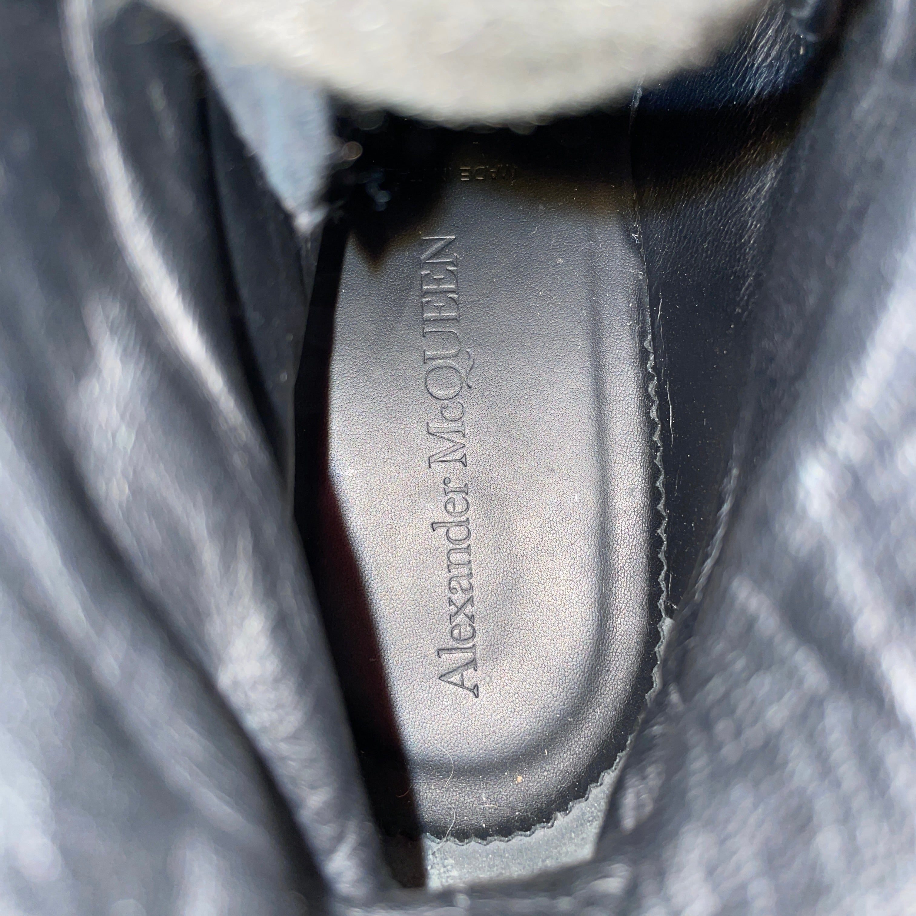 Alexander McQueen/Hi-Sneakers/EU 42/Cotton/BLK/PLATFORM/ RUBBER view 3