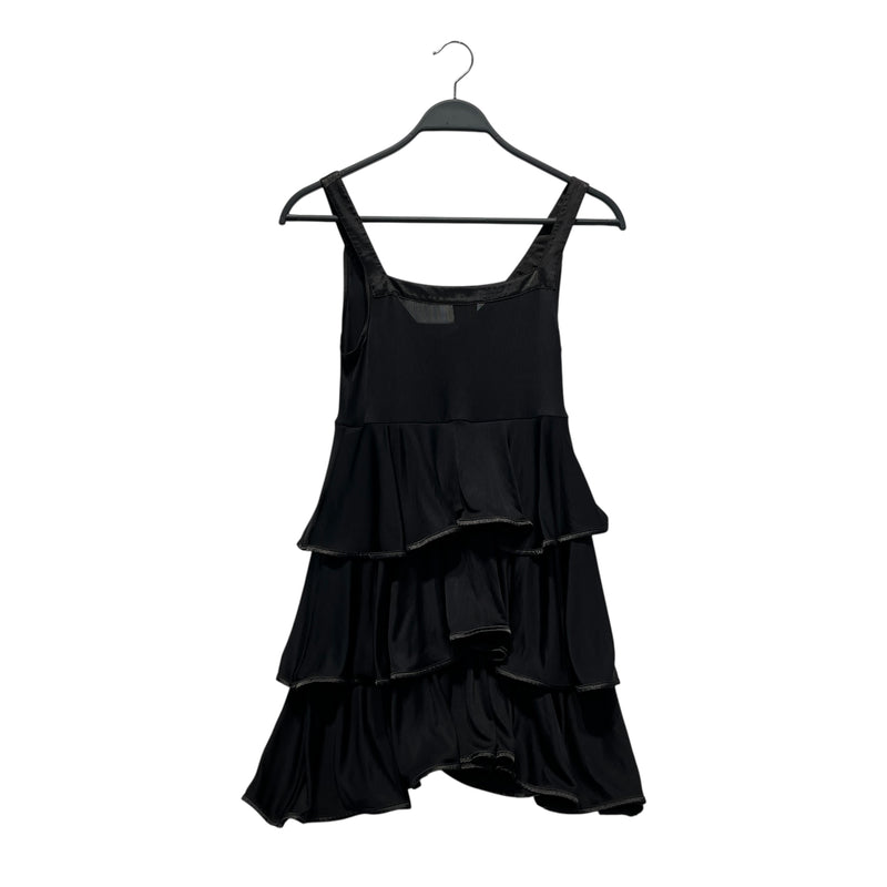 MARCIANO/SS Dress/S/Nylon/BLK/Mini Length/MARCIANO MINI SS DRESS FEATHER