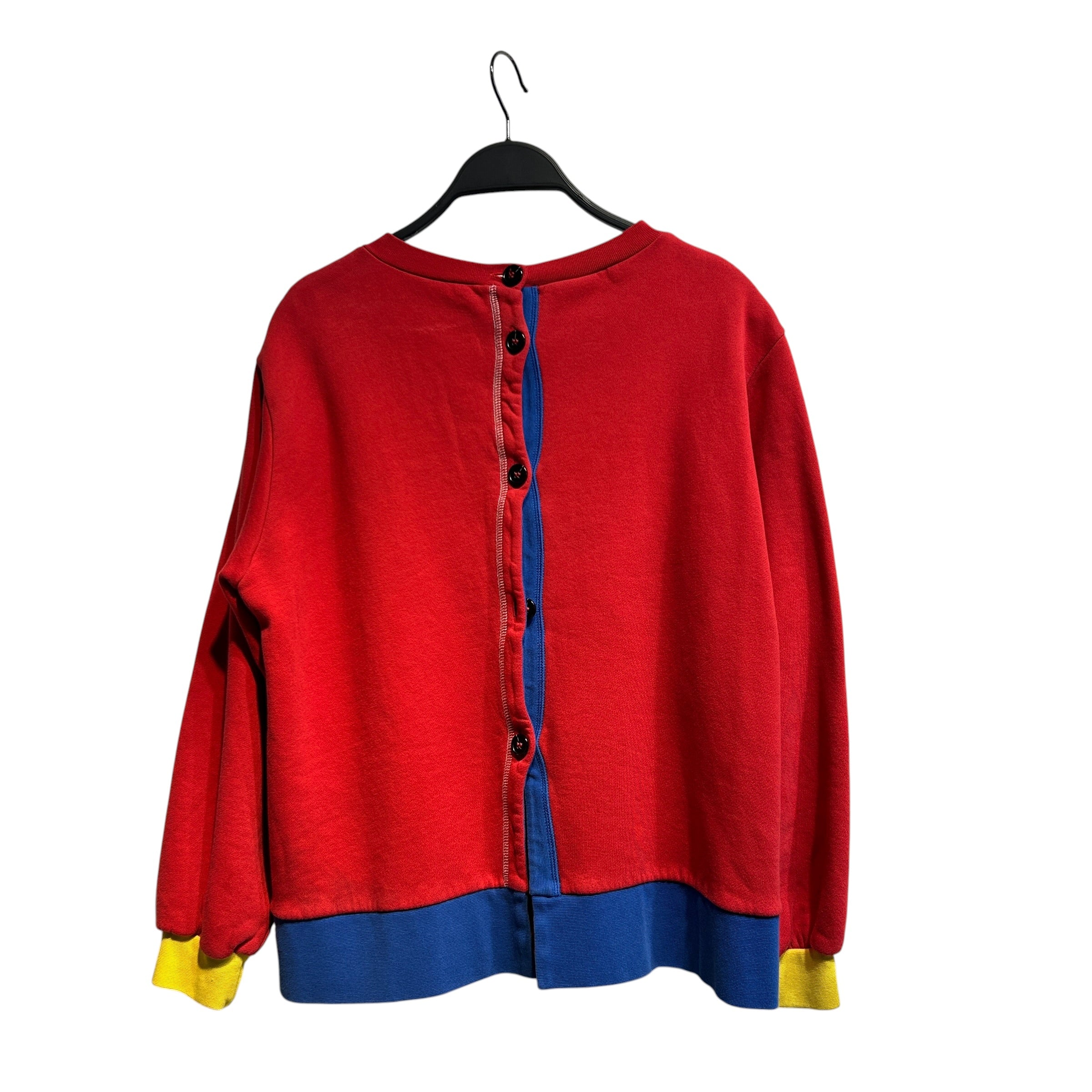 MARNI/Sweatshirt/S/Cotton/RED/button up back view 2