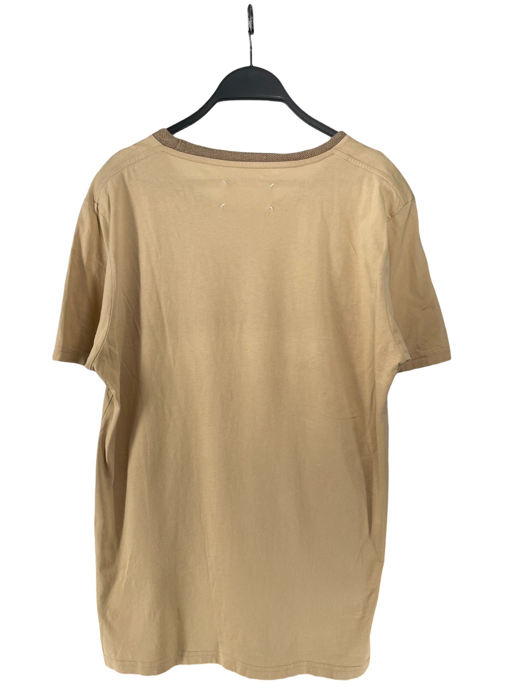 Maison Margiela/T-Shirt/L/Cotton/BEG/BEIIGE BRADED NECK TSHIRT SZL view 2