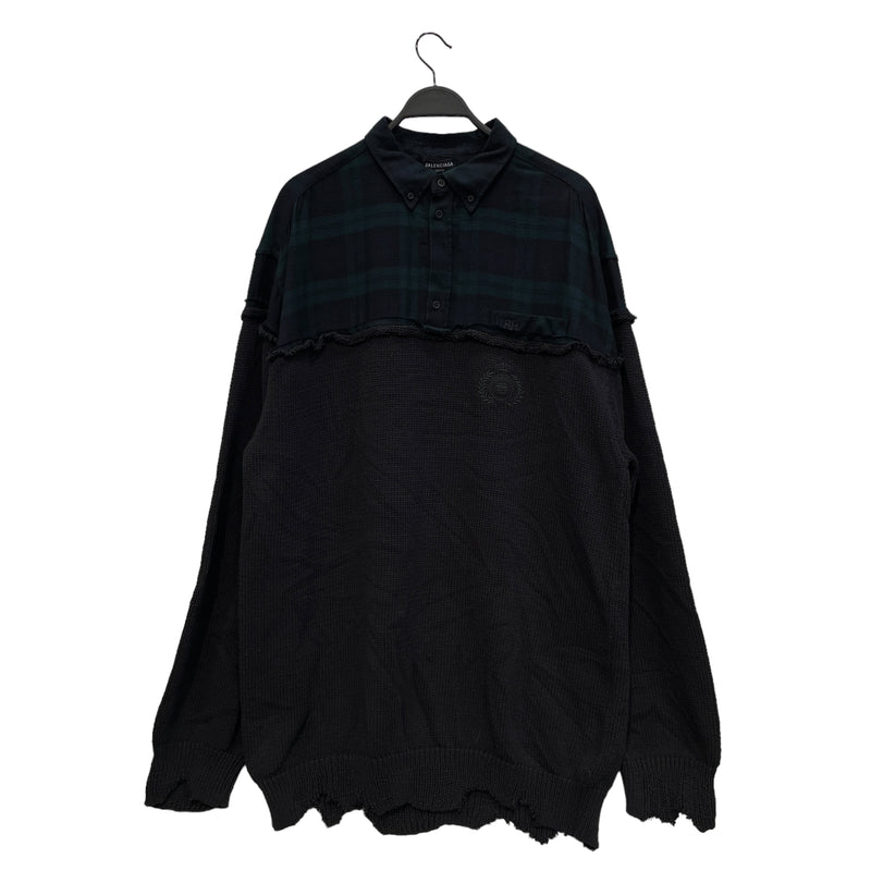 BALENCIAGA/Patched Button Up Knit Sweater/5
