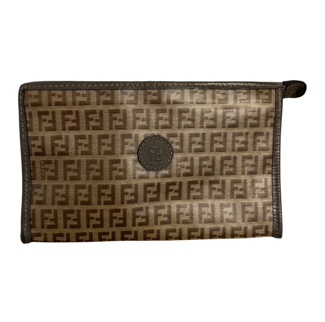 FENDI/Clutch Bag/S/Monogram/Leather/BEG/CLUTCH POUCH view 1