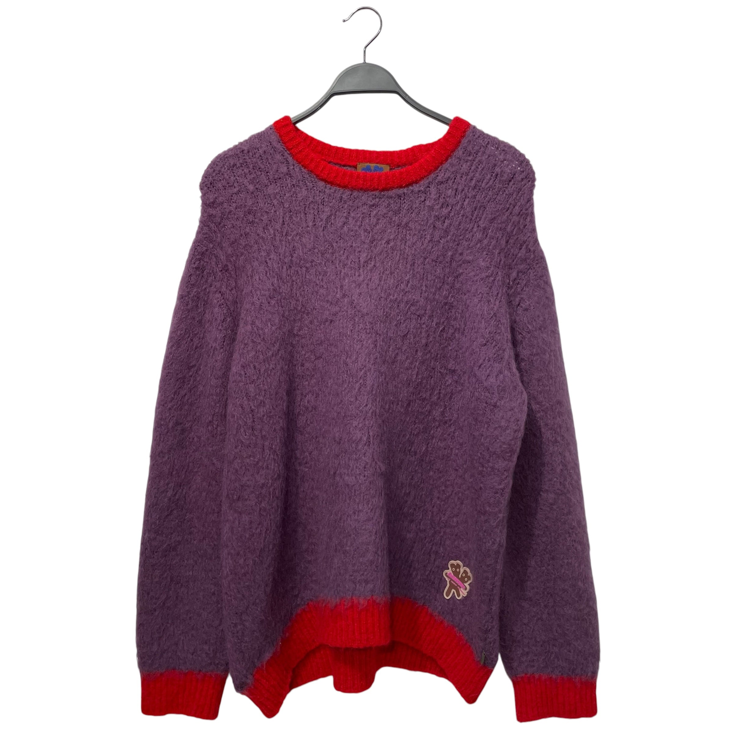 Heaven By Marc Jacobs/Sweater/L/Mohair/PPL/FLUFFY KNIT W/RED EDGES view 1