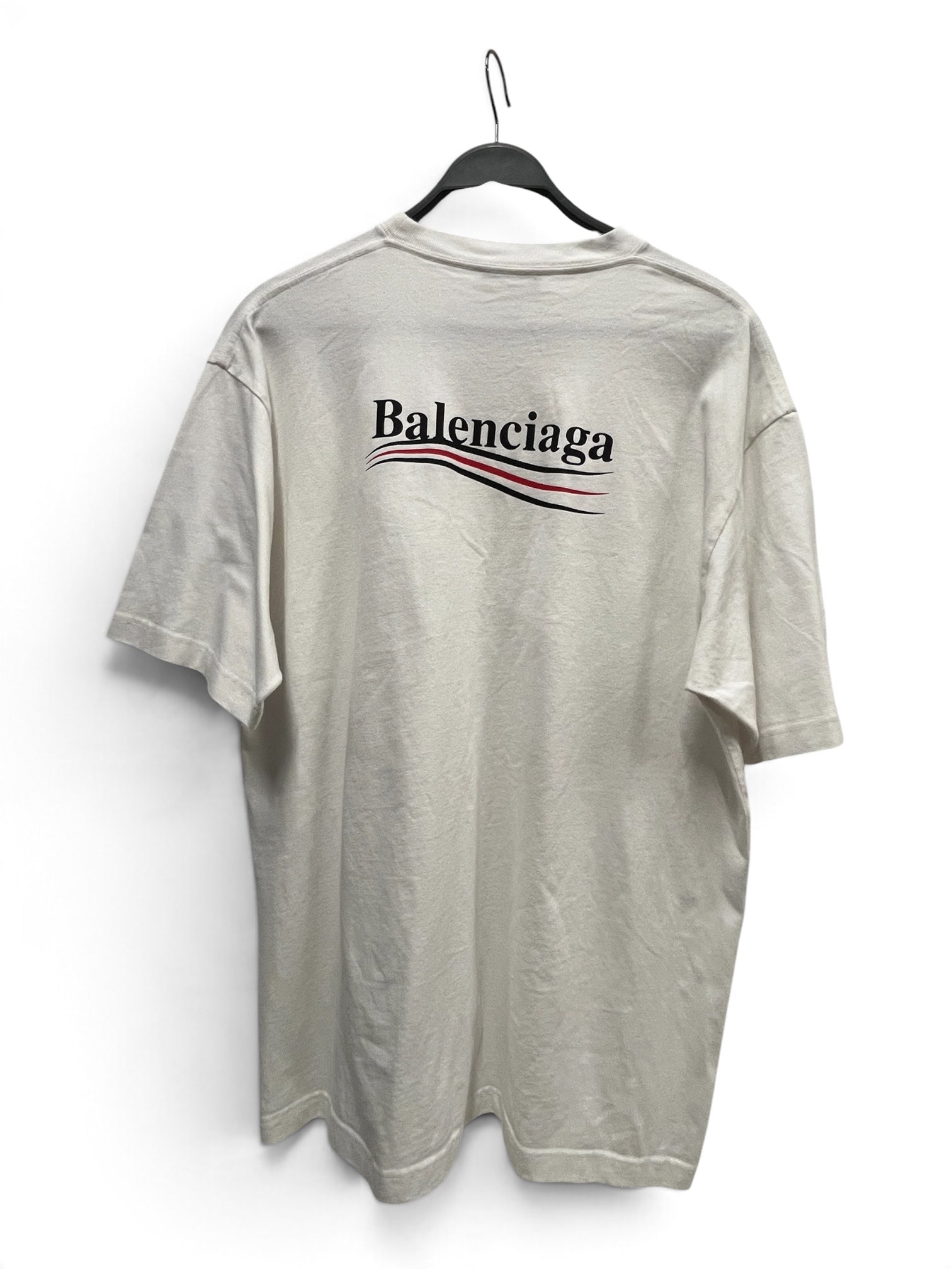 BALENCIAGA/T-Shirt/S/Cotton/WHT/POLITICAL CAMPAIGN view 2