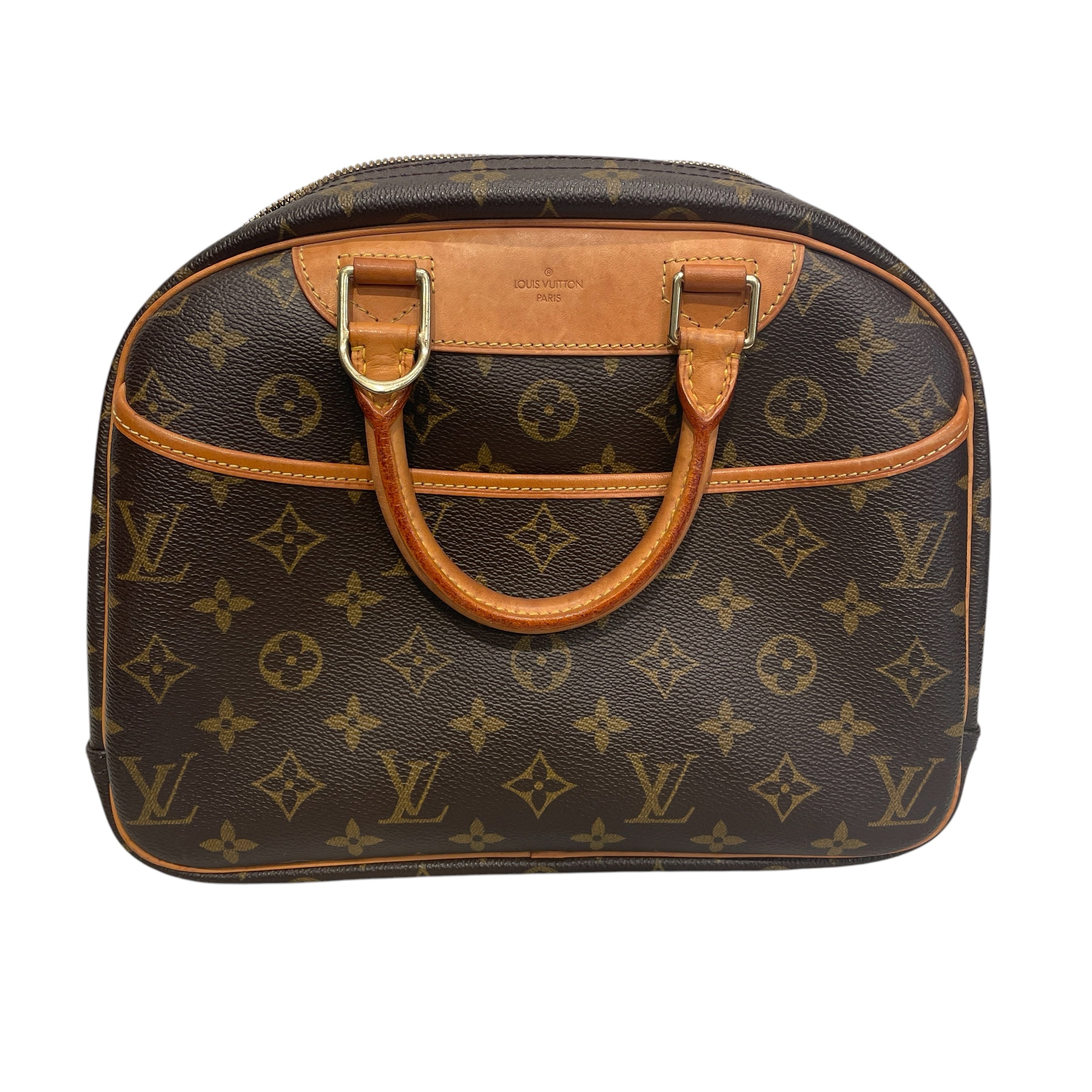 LOUIS VUITTON/Hand Bag/Monogram/Leather/BRW/DEAUVILLE BOWLING BAG view 1