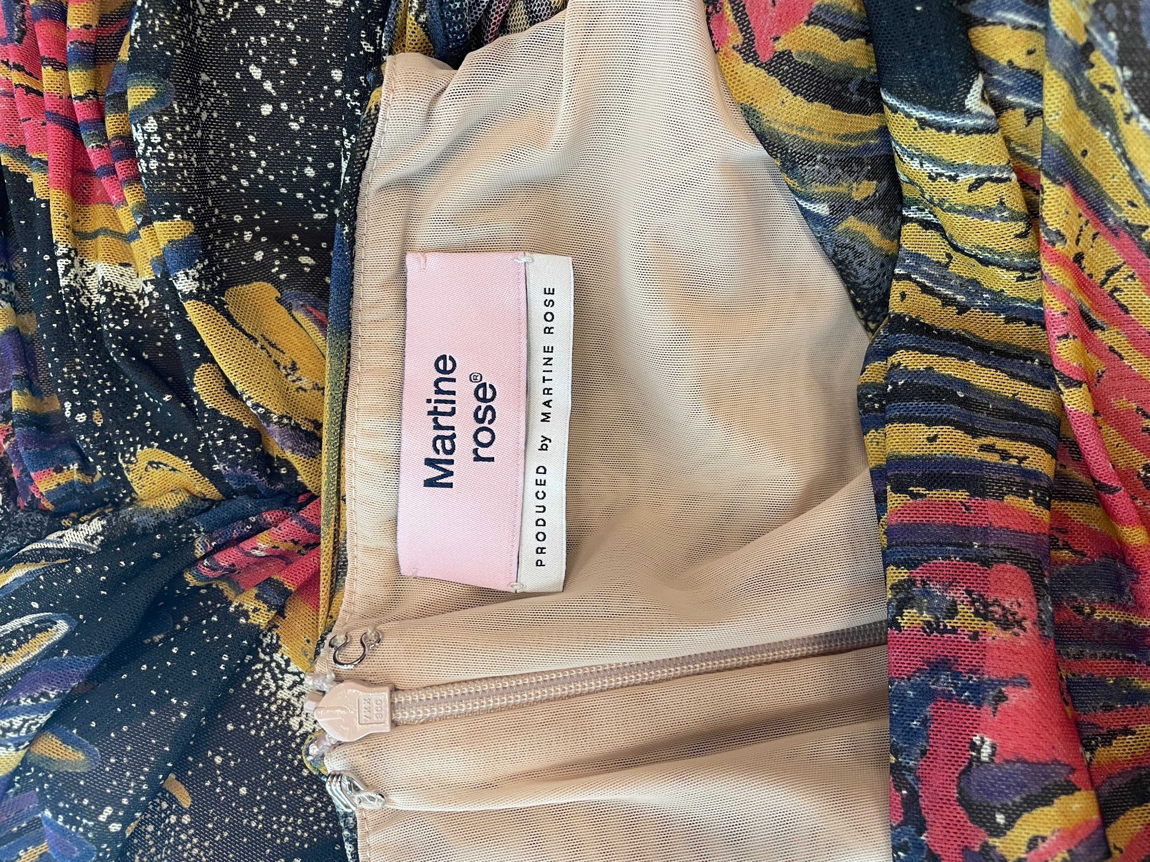 MARTINE ROSE/LS Dress/S/All Over Print/Polyester/MLT/PRINTED MINI view 3