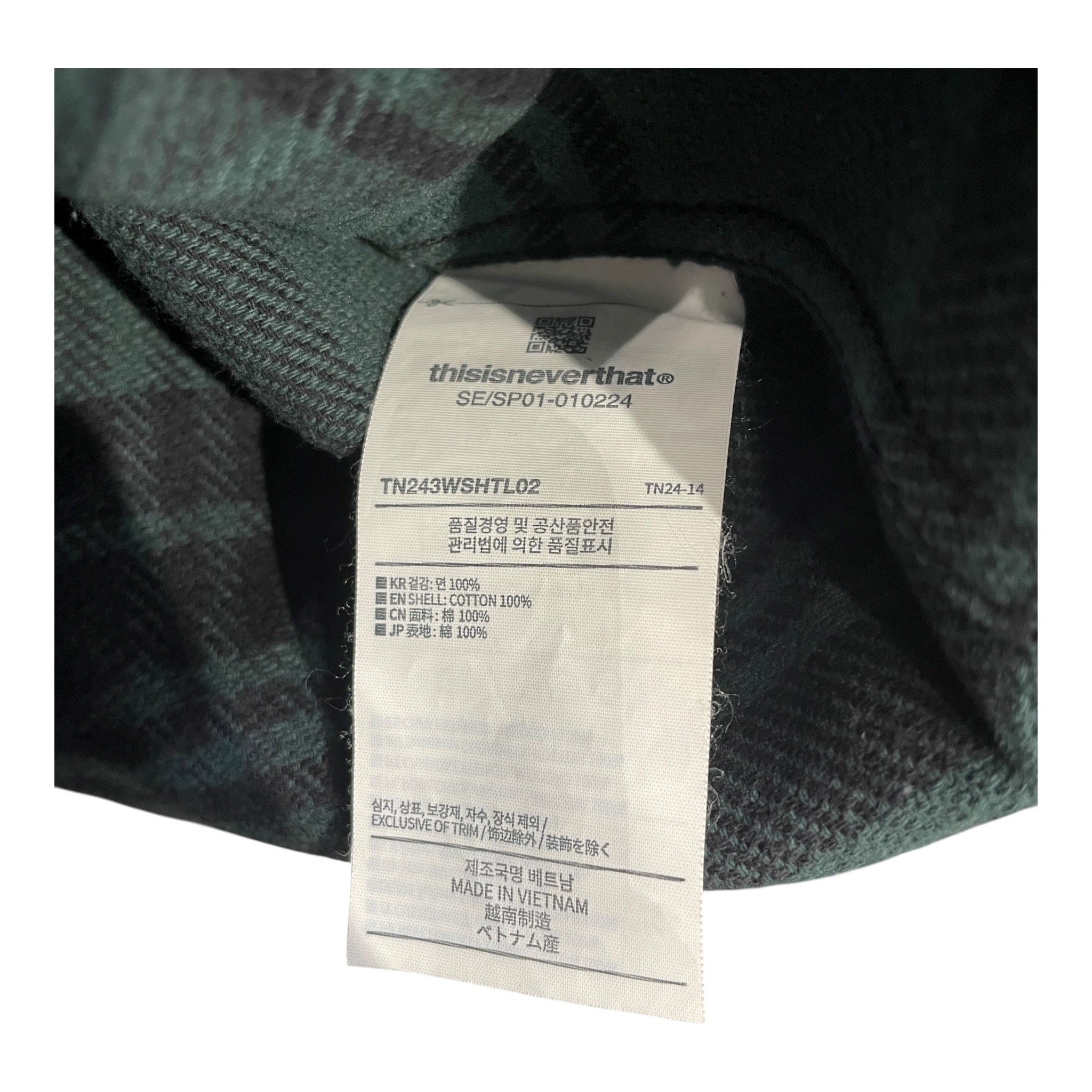 thisisneverthat/Flannel Shirt/L/Cotton/GRN/Plaid/grn black flannel view 5
