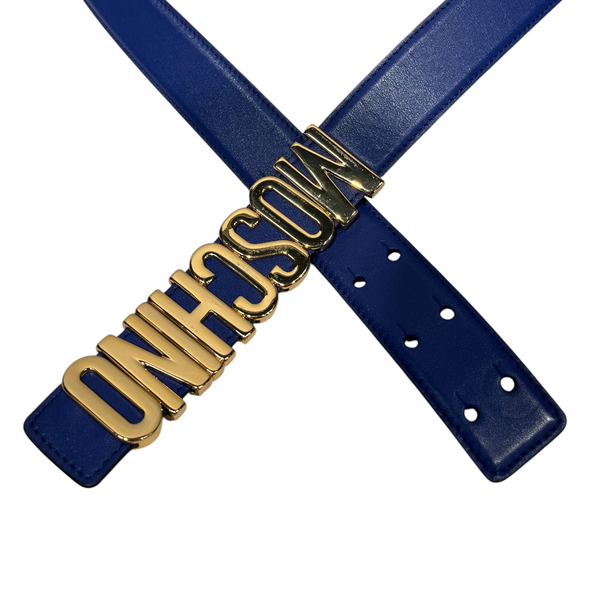 MOSCHINO/Belt/Leather/BLU/ view 2