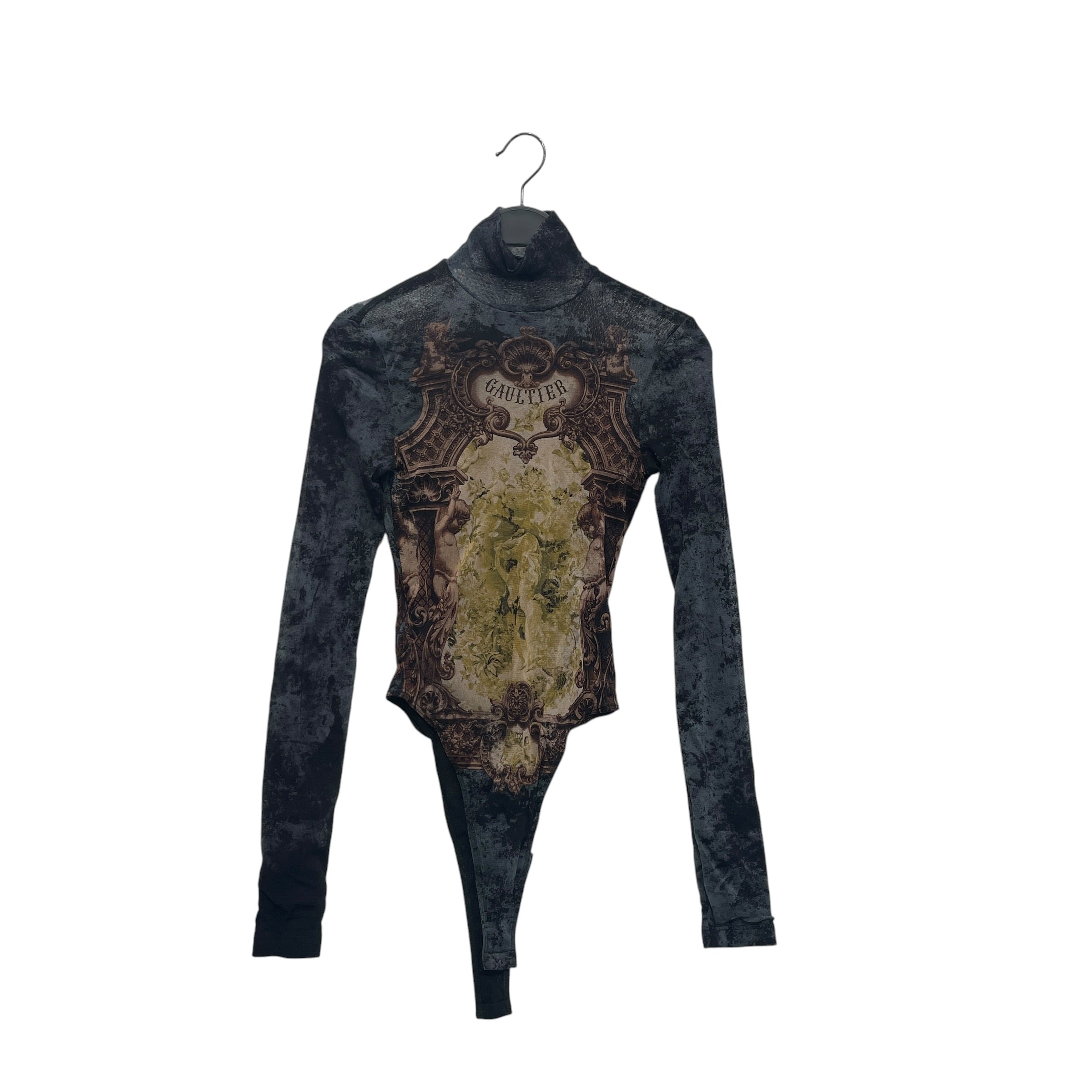 Jean Paul Gaultier/LS T-Shirt/L/All Over Print/Polyester/MLT/ARCHITECTURAL GRN GRAPHIC view 1