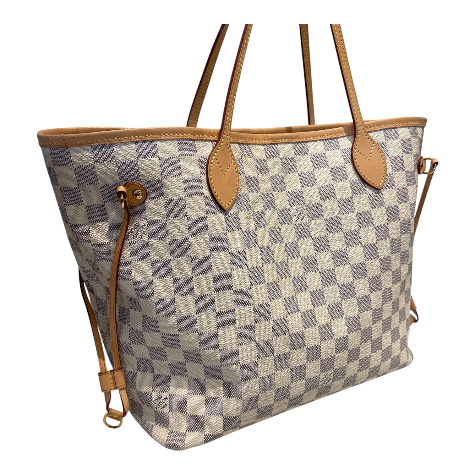 LOUIS VUITTON/Tote Bag/Monogram/Leather/WHT/NEVERFULL PM DAMIER view 6