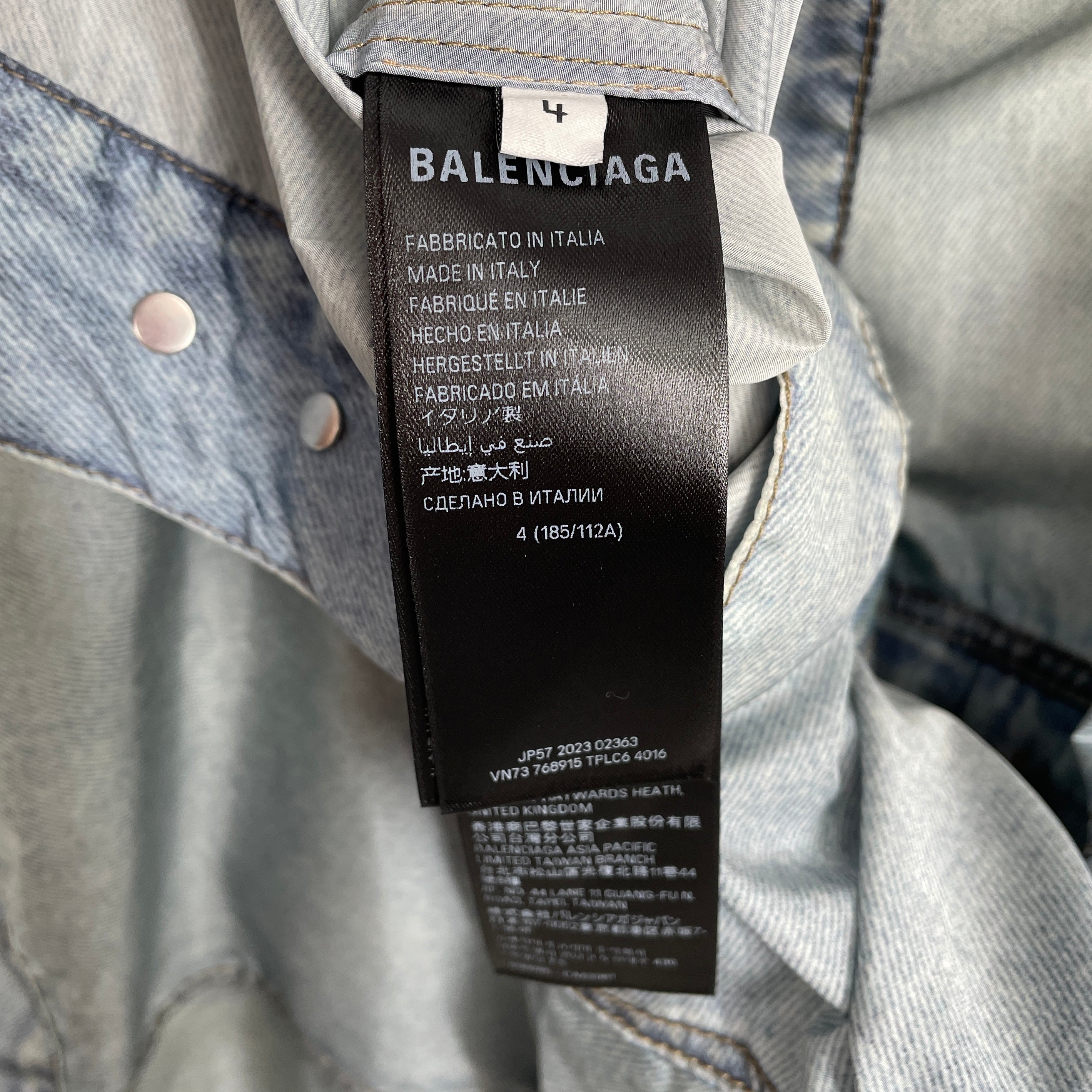 BALENCIAGA/Windbreaker/4/Polyester/IDG/All Over Print/2023 TROMP DENIM TRUCKER SWISH view 4