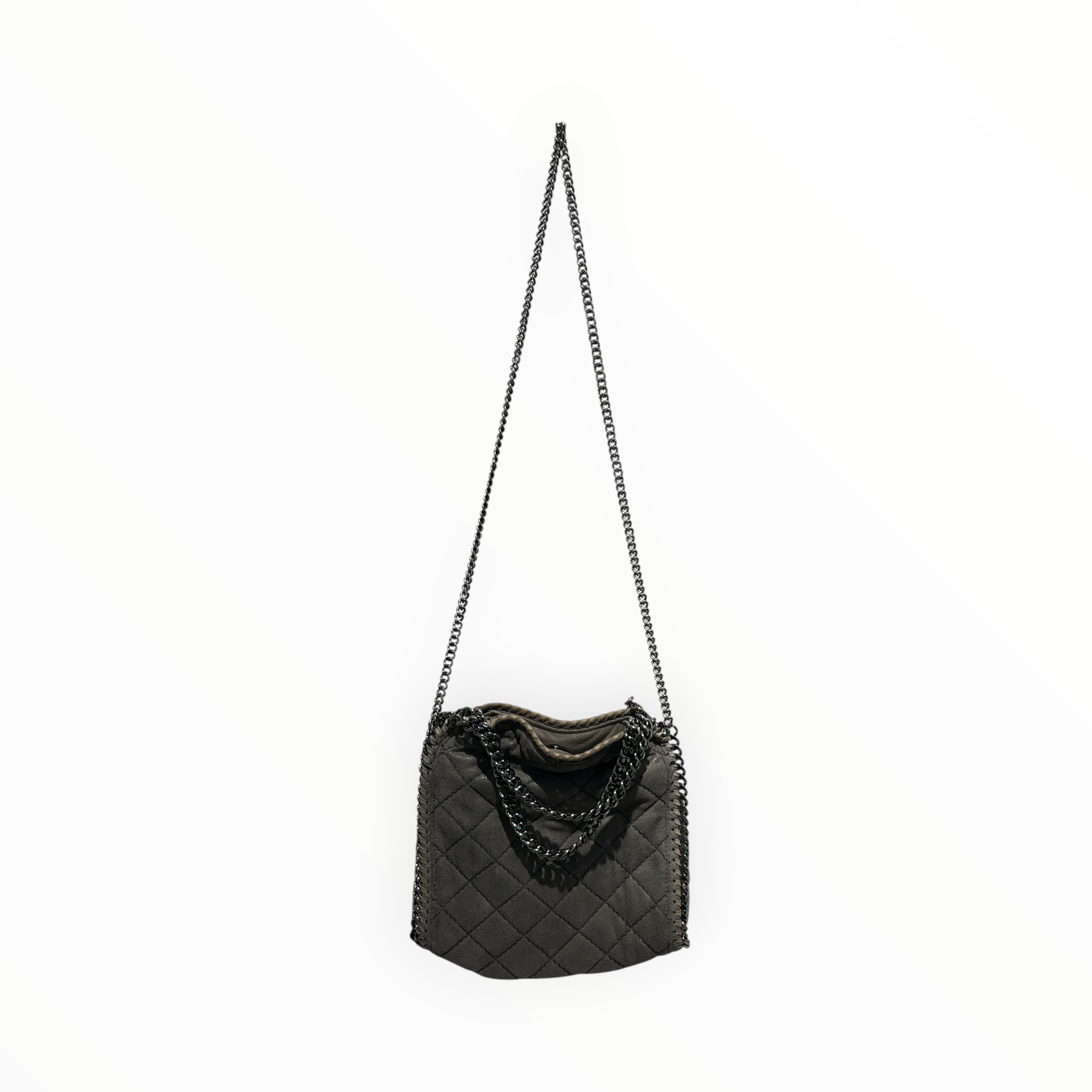 STELLAMcCARTNEY/Cross Body Bag/Cotton/GRY/VEGAN SUEDE TOP HANDLE view 2