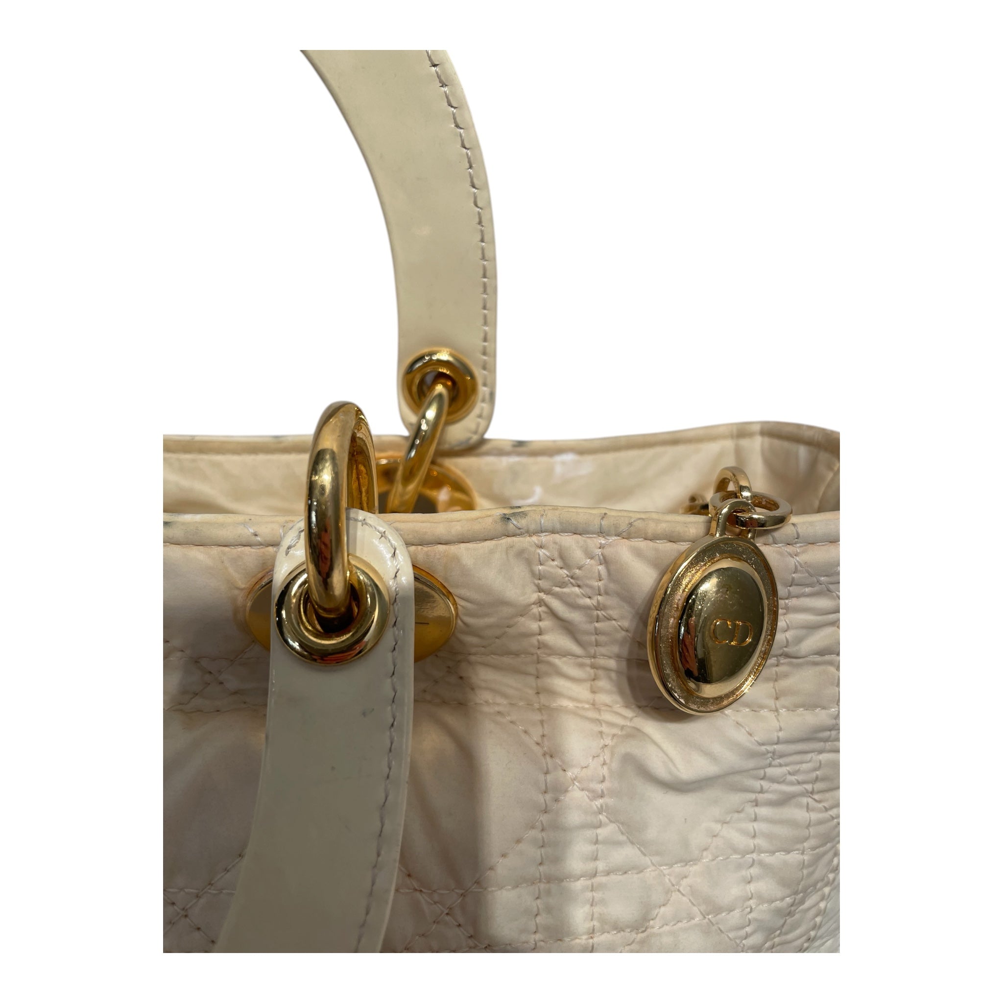 Christian Dior/Tote Bag/Nylon/WHT/Lady Dior view 10