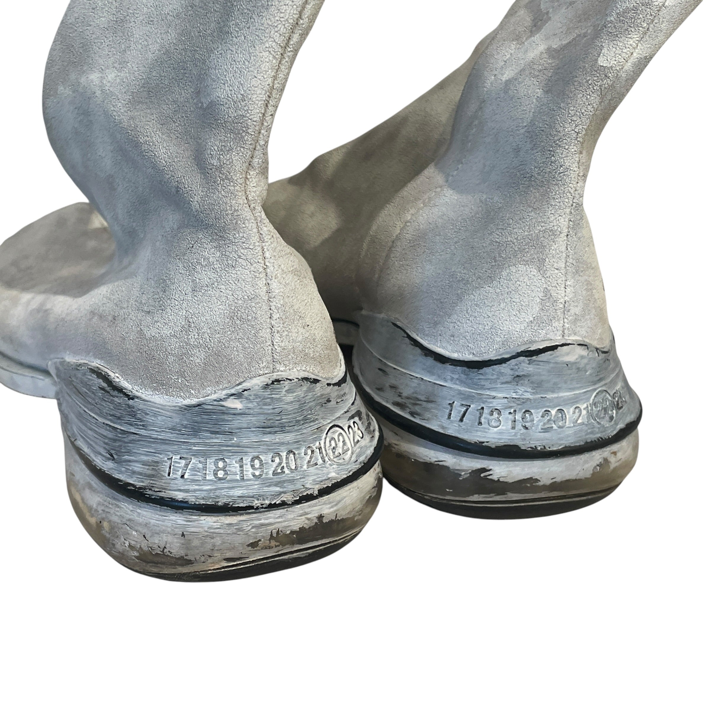 Maison Margiela/Boots/EU 38/Leather/GRY/PAINTED TABI BOOTS view 3