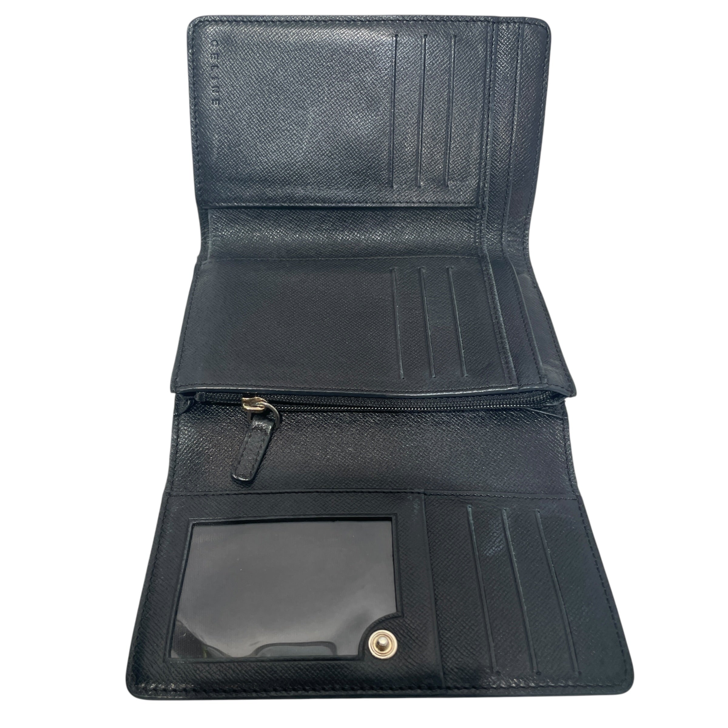 CELINE/Bifold Wallet/All Over Print/Leather/NVY/M's/Printed Logo Wallet view 4