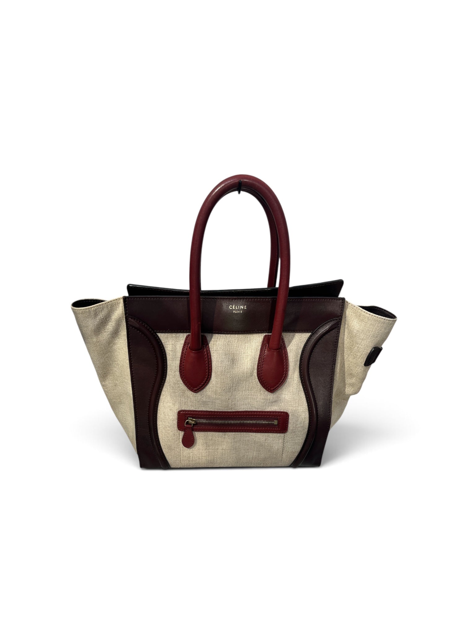 CELINE/Hand Bag/Cotton/BEG/Celine Mini Luggage Tote view 1