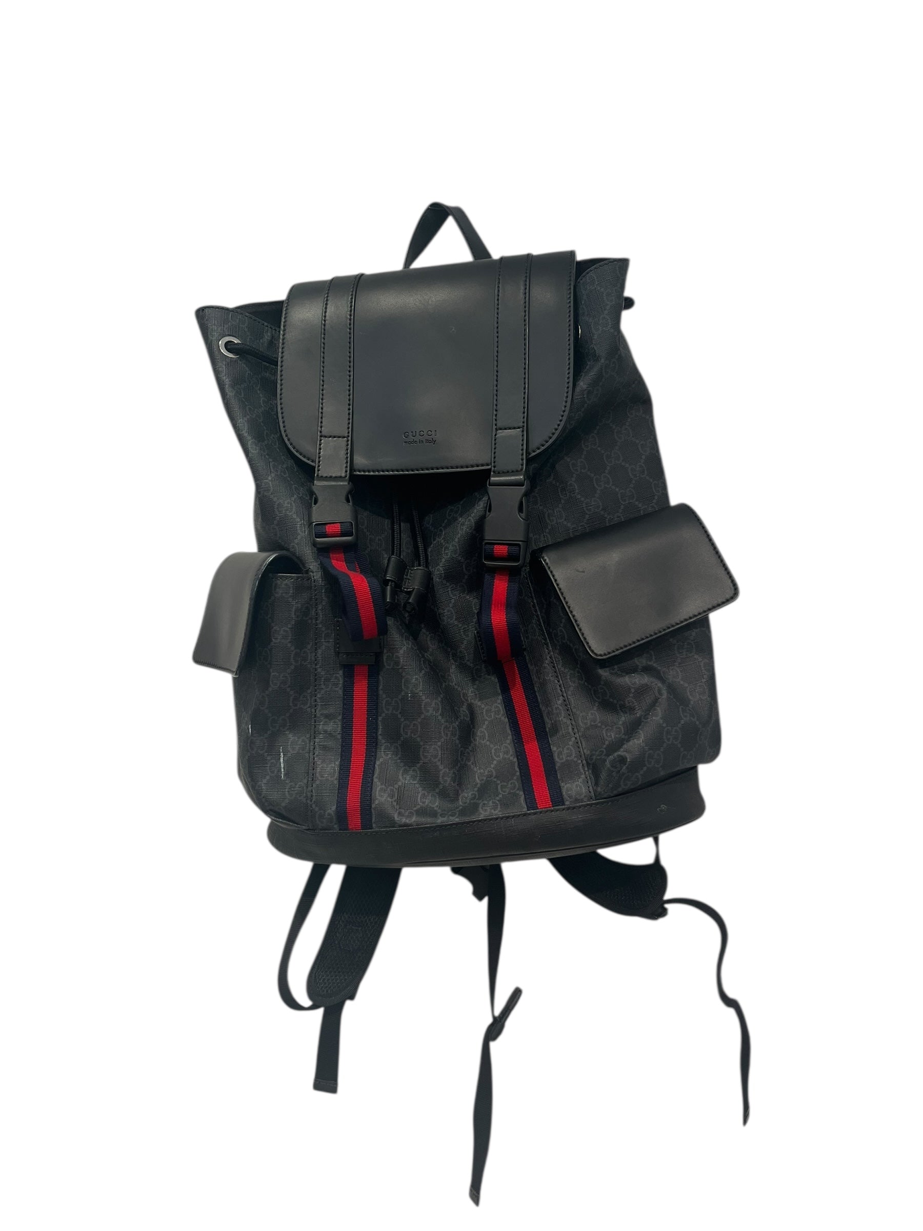 GUCCI/Backpack/All Over Print/Leather/BLK/495563 view 1