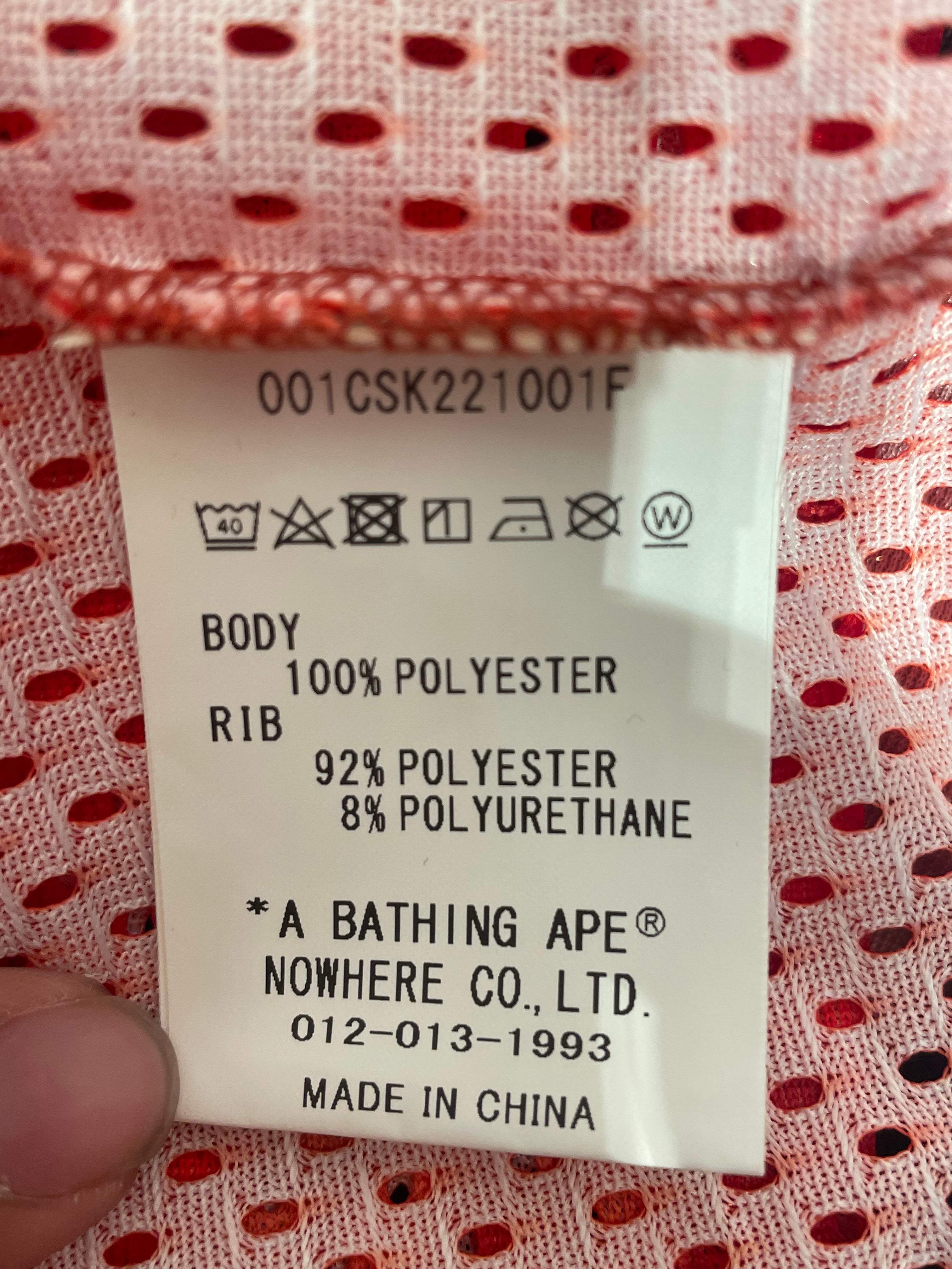 A BATHING APE/T-Shirt/XL/Polyester/RED/All Over Print/SEOUL 2016 FOOTBALL JERSEY view 4