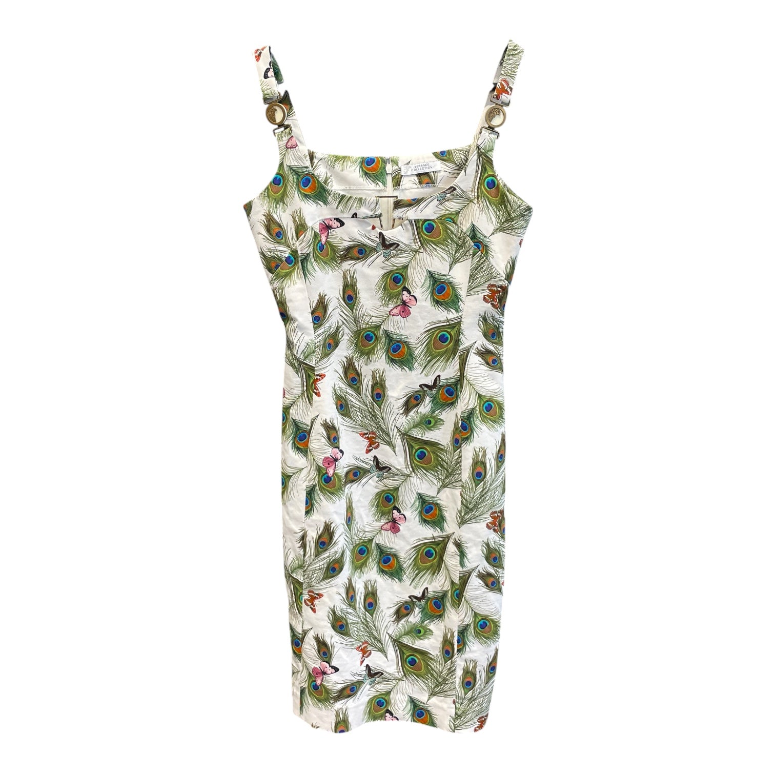 GIANNI VERSACE/Camisole Dress/38/All Over Print/MLT/PEACOCK/BUTTERFLY PRINT view 1