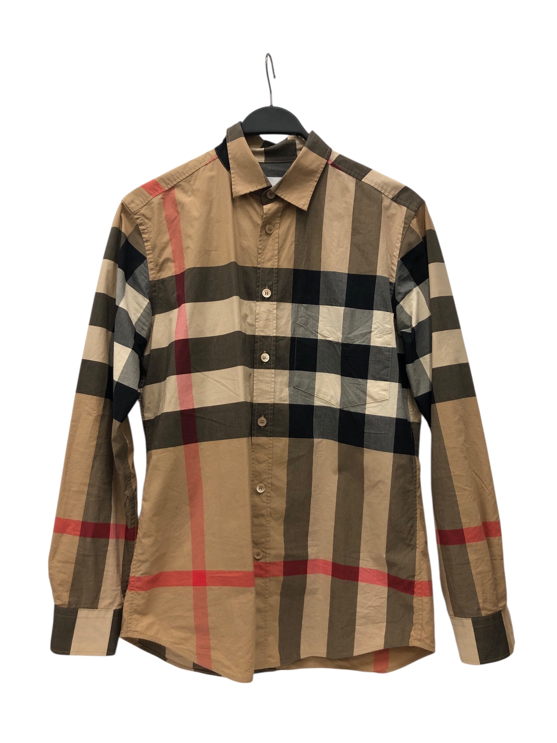 BURBERRY/LS Shirt/M/Cotton/CML/Plaid/ view 1