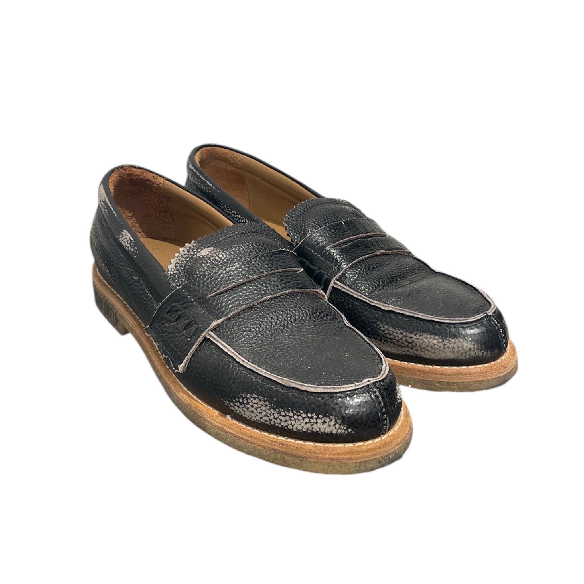 GOLDEN GOOSE/Shoes/EU 40/Leather/BLK/Slip-on/DISTRESSED JERRY GRAVEL LEATHE view 1