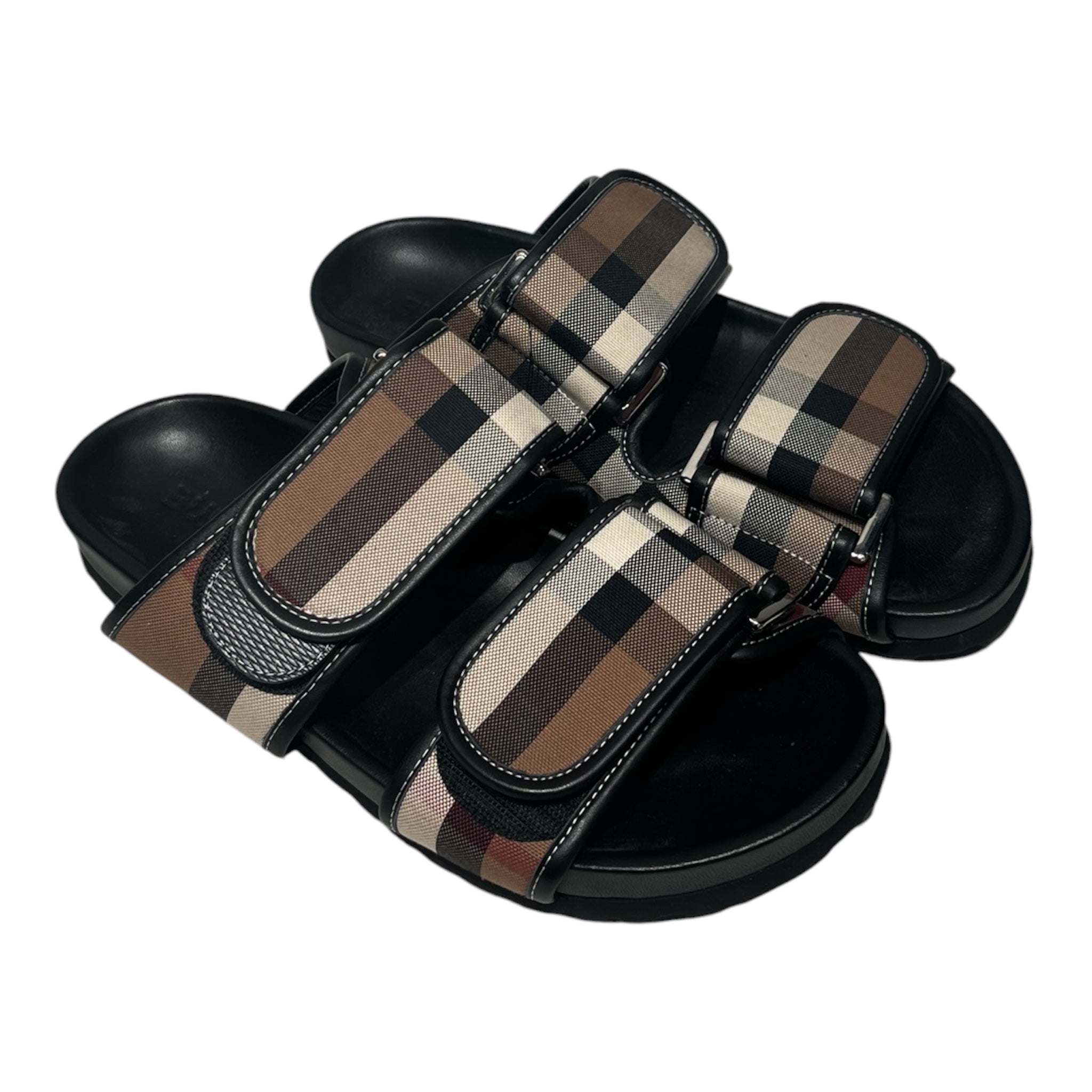BURBERRY/Sandals/EU 41/Plaid/Leather/MLT/ view 1