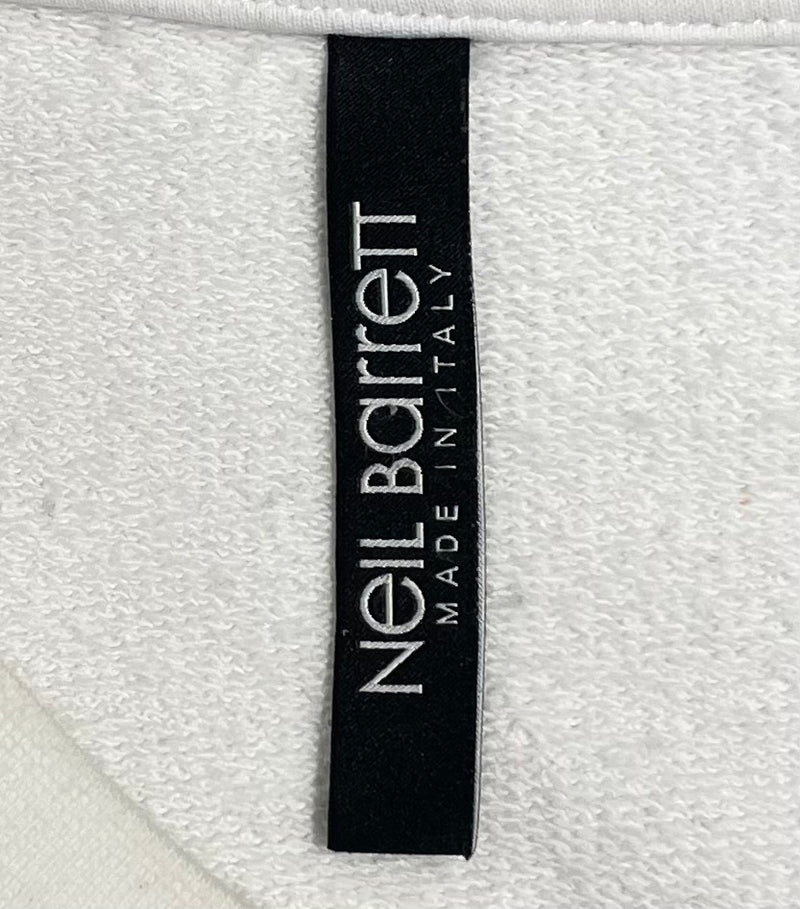 NEIL BARRETT/Sweatshirt/M/Graphic/Cotton/WHT/LIGHTNING BOLT