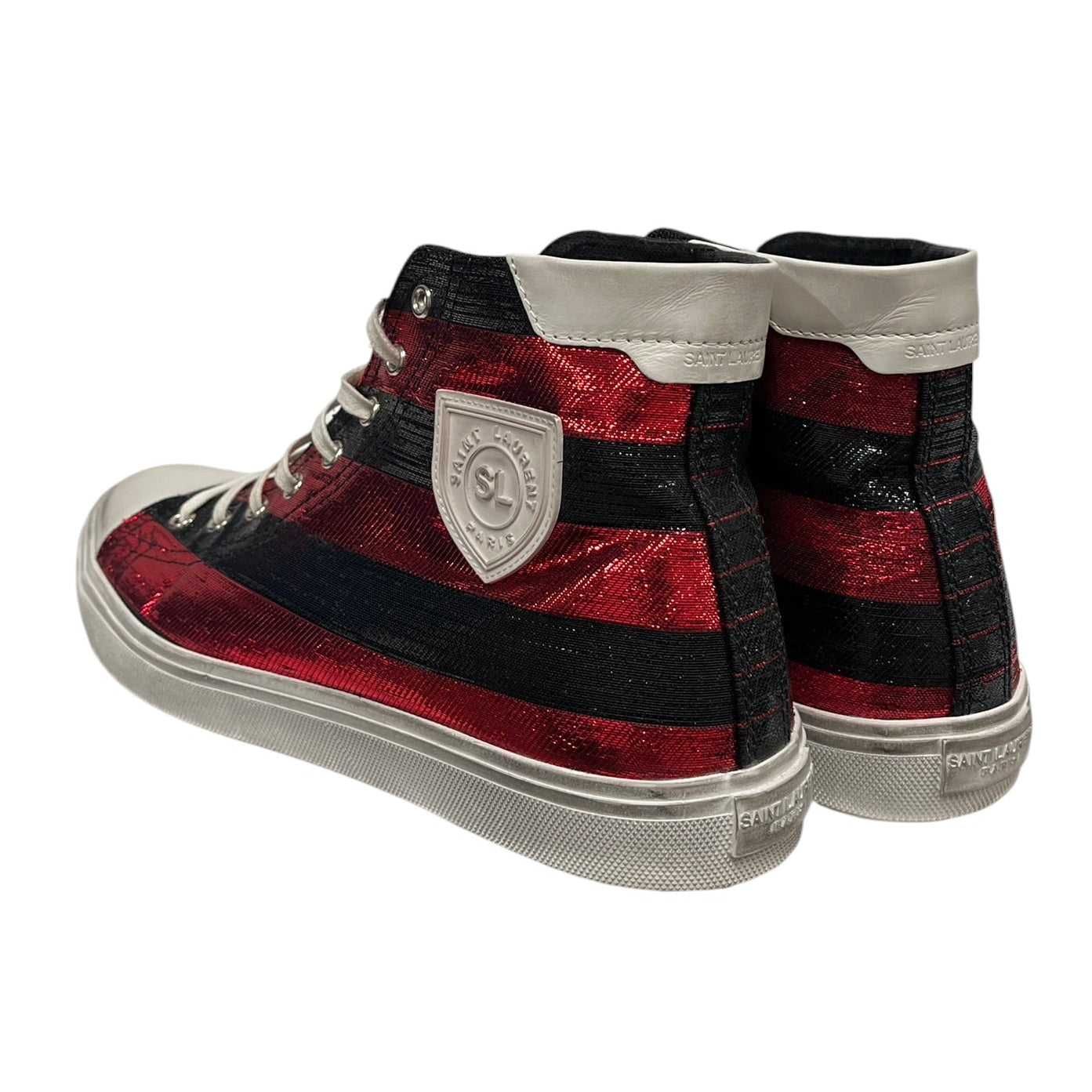 YVES SAINT LAURENT/Hi-Sneakers/US 11/Stripe/Acrylic/BLK/U-Tip/ view 2