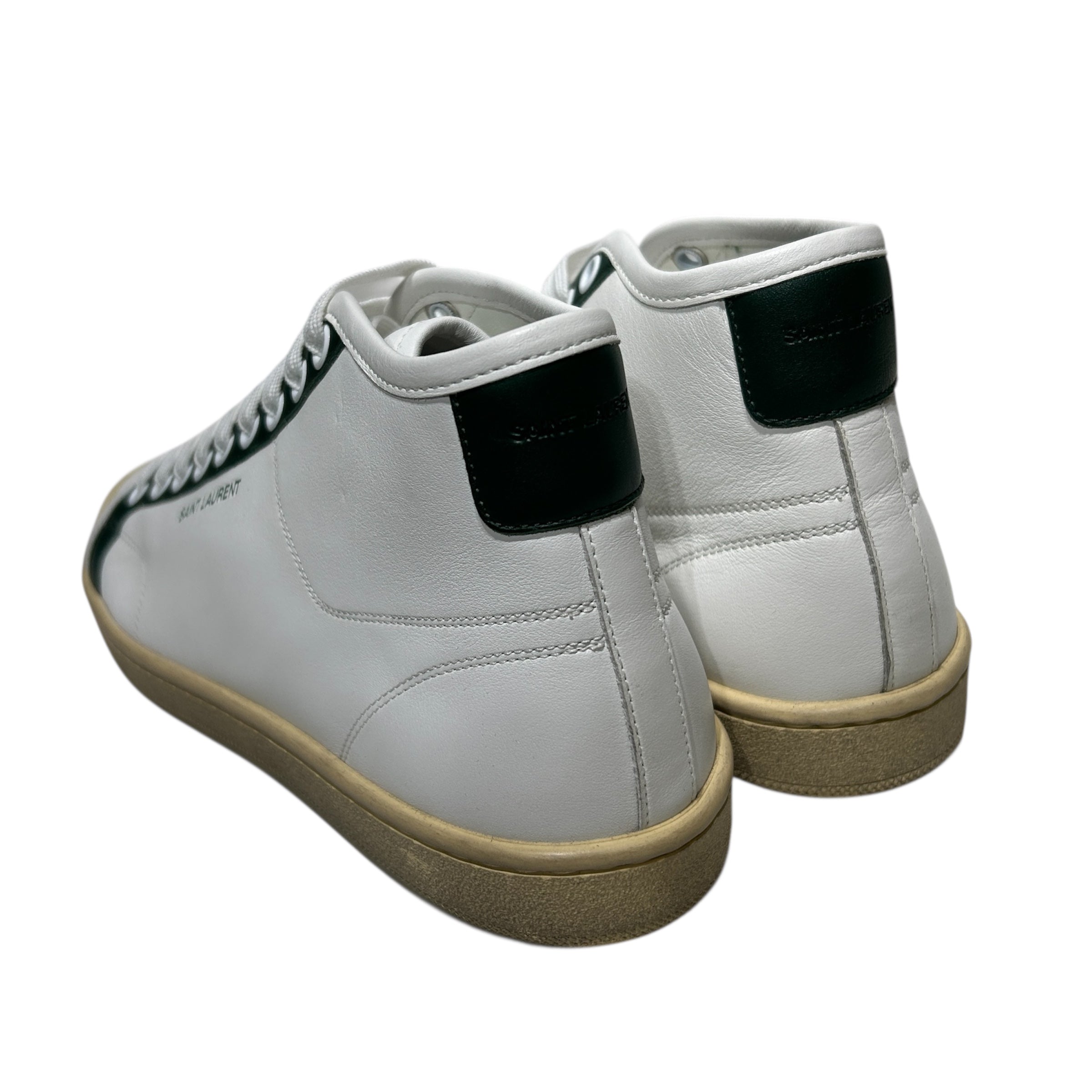 SAINT LAURENT/Hi-Sneakers/EU 38/Leather/WHT/COURT/ HIGH/ GRN view 3