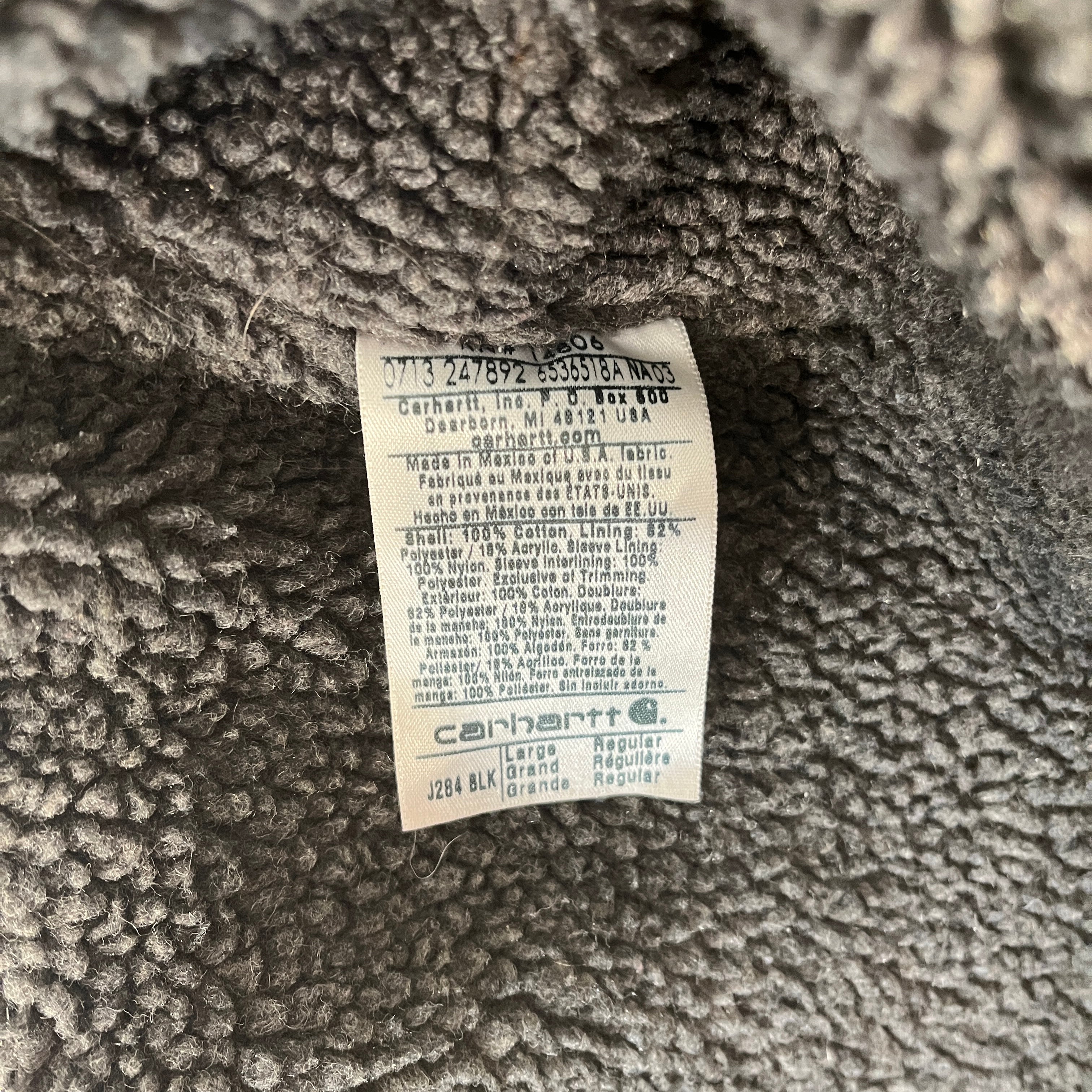 Carhartt/Jacket/L/Cotton/GRY/RN 14806 panit stain view 4