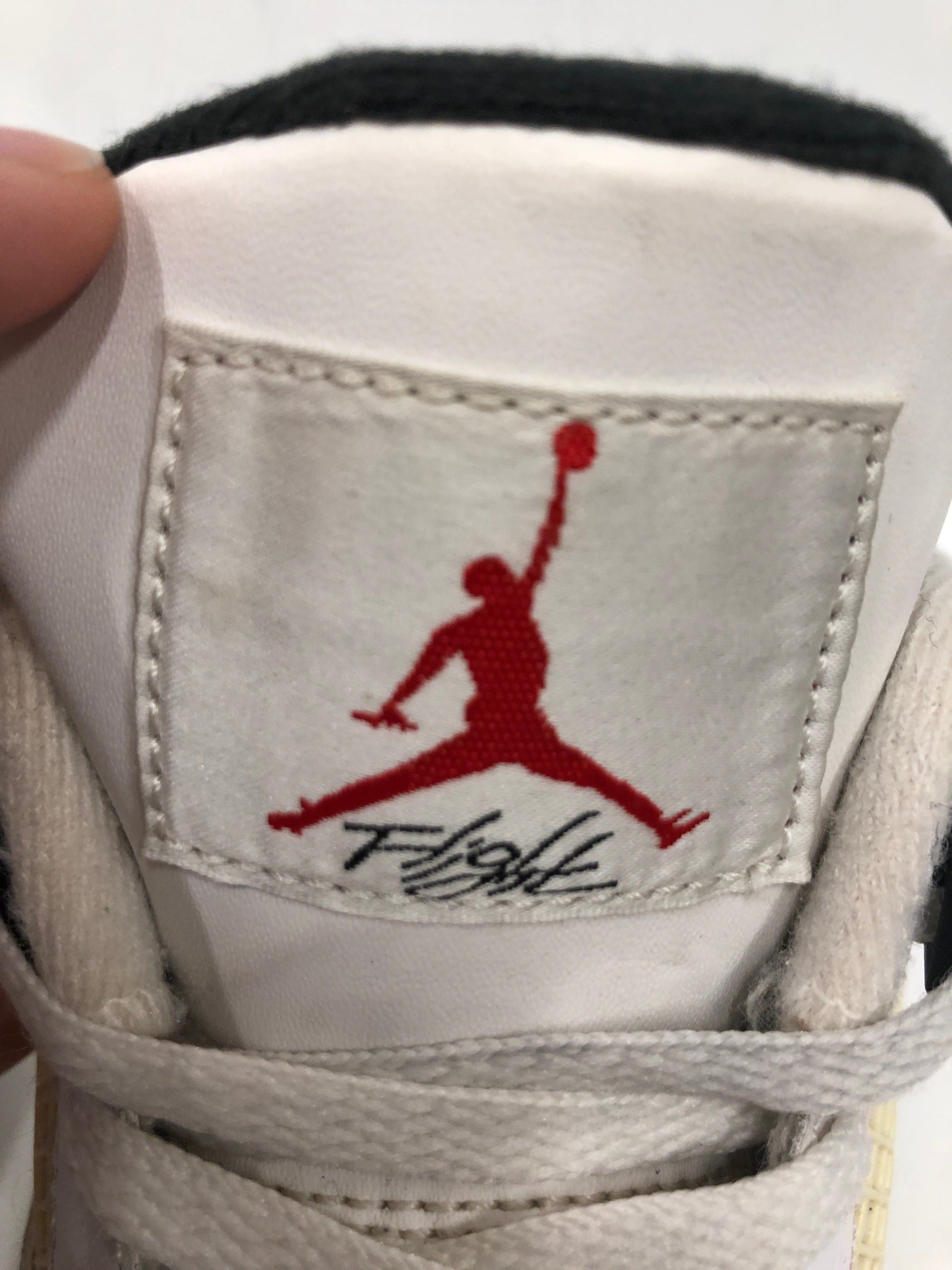 NIKE/AIR JORDAN 4 RETRO OG BG/Low-Sneakers/US 8.5/Polyester/WHT/836016-192 view 4