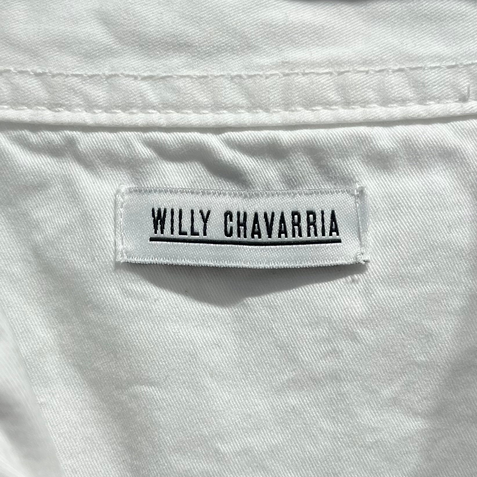 WILLY CHAVARRIA/SS Shirt/S/Cotton/WHT/BLACK LOGO ON CHEST view 3