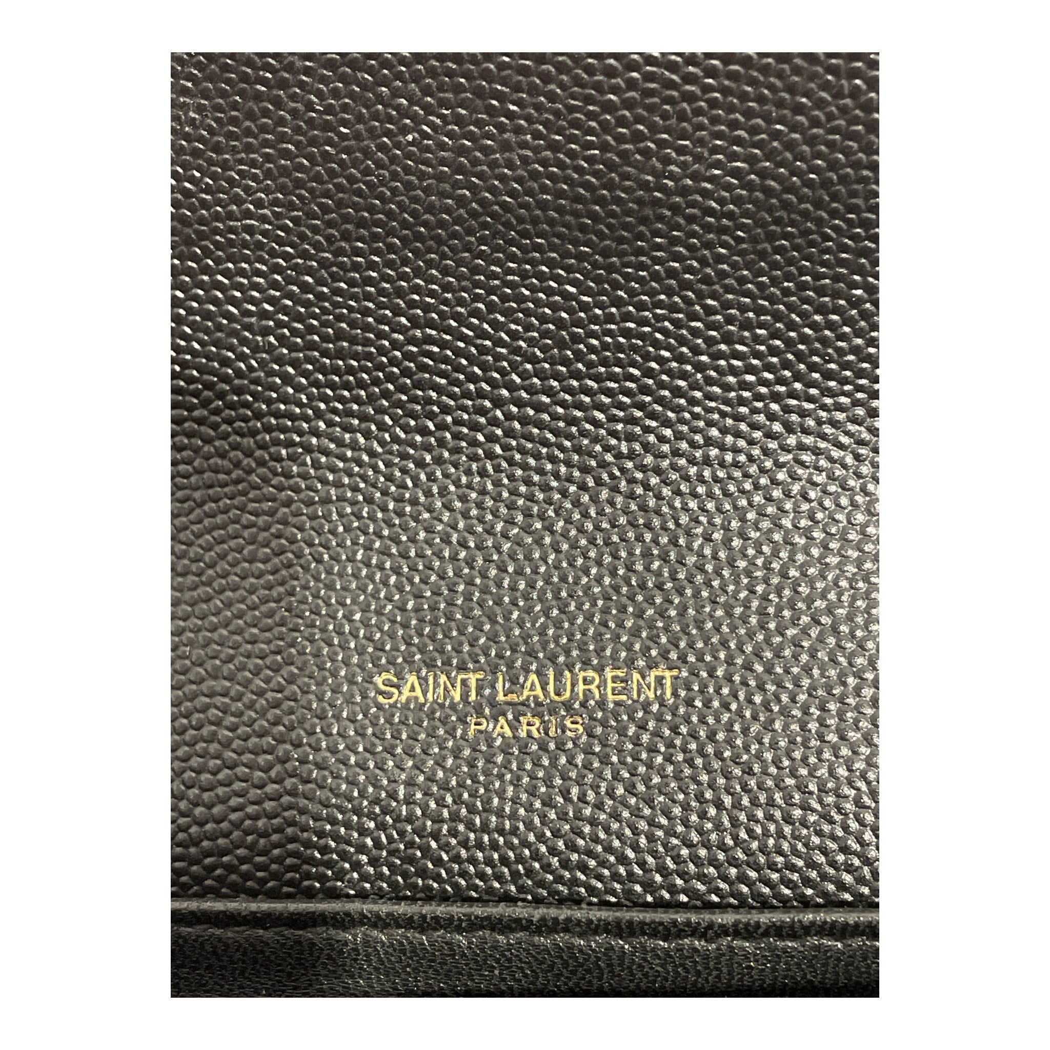 SAINT LAURENT/Cross Body Bag/Leather/BLK/Grain Leather Cassandra Chain view 3