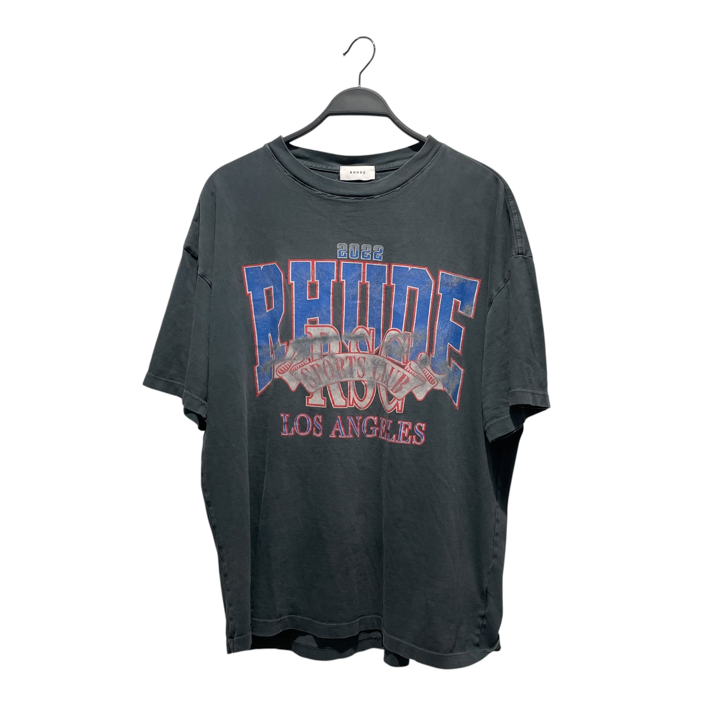 RHUDE/T-Shirt/L/Cotton/GRY/RSC sports club view 1