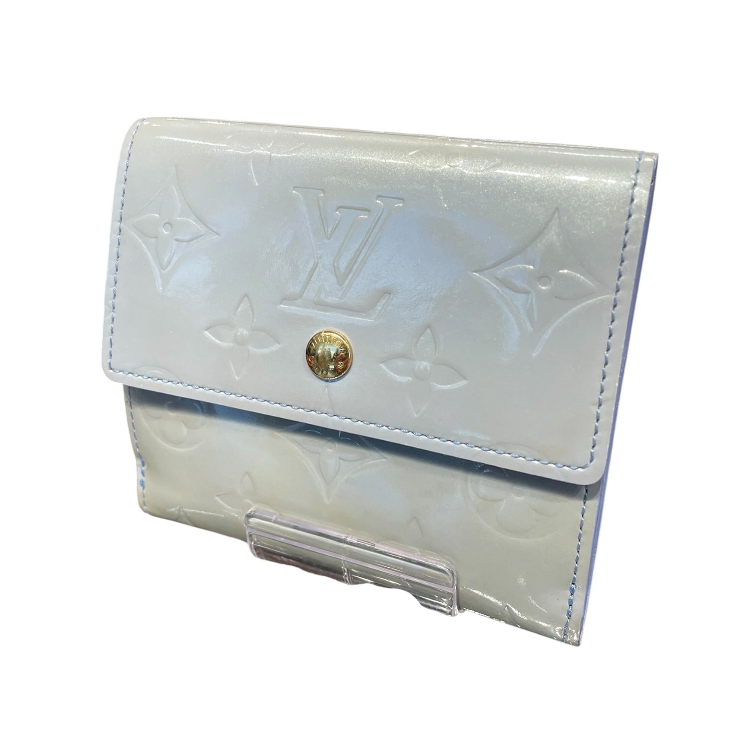 LOUIS VUITTON/Bifold Wallet/Monogram/Leather/GRN/vernis elise in pistachio view 1